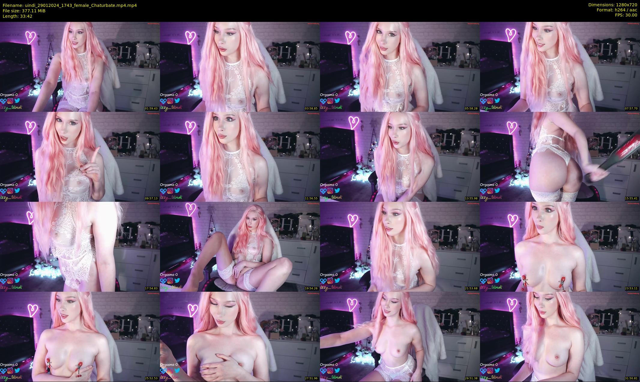 uindi — 34 minute Chaturbate female cam show recording, 720p, Jan 29, 2024