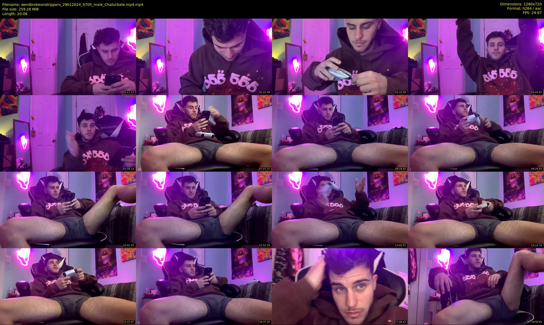wentbrokeonstrippers — 21 minute Chaturbate male cam show recording, 720p, Jan 29, 2024
