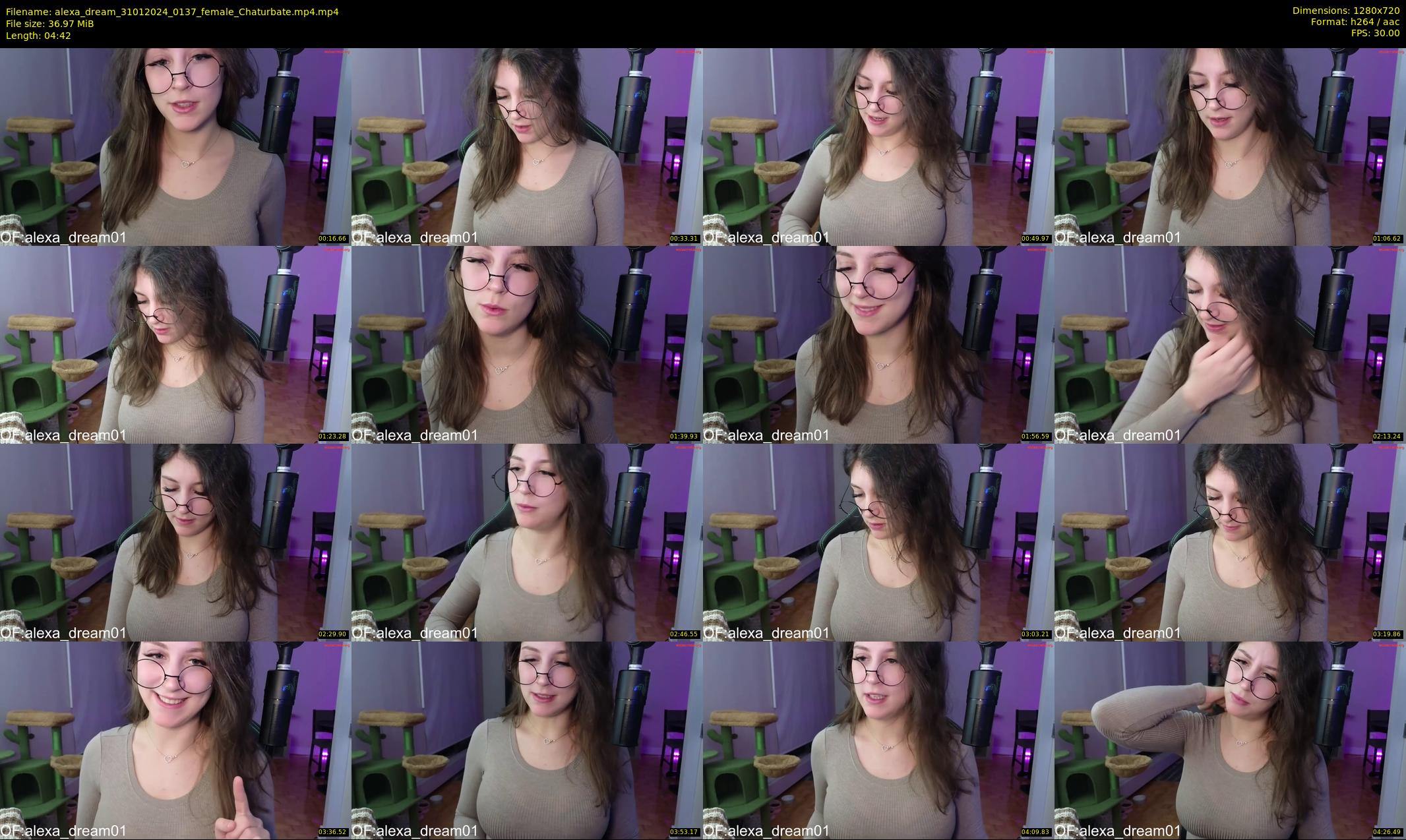 alexa_dream — 5 minute Chaturbate female cam show recording, 720p, Jan 31, 2024