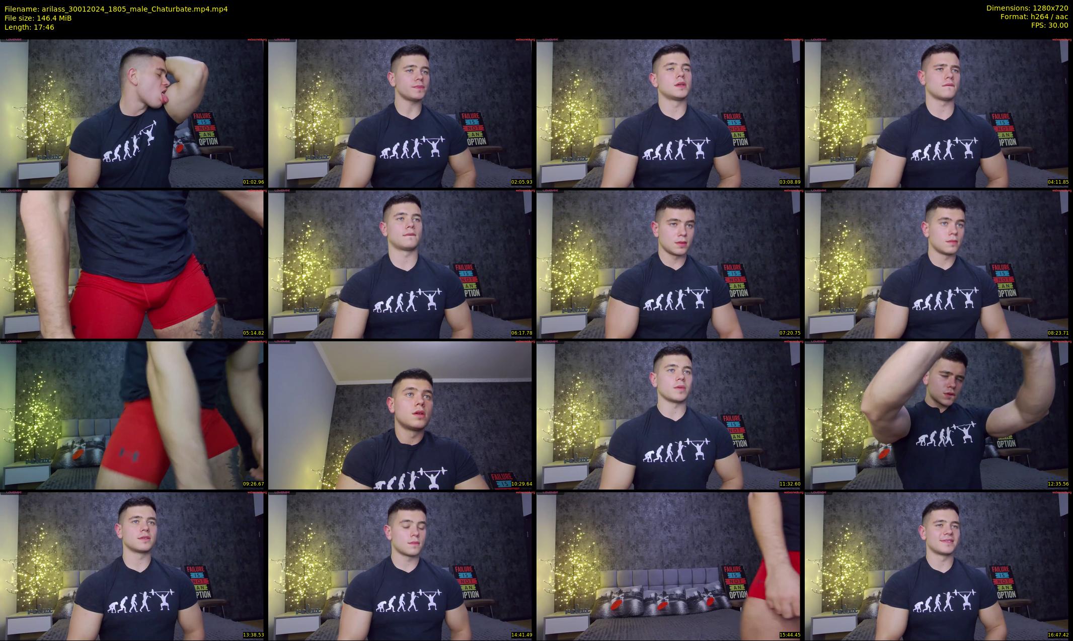 arilass — 18 minute Chaturbate male cam show recording, 720p, Jan 30, 2024