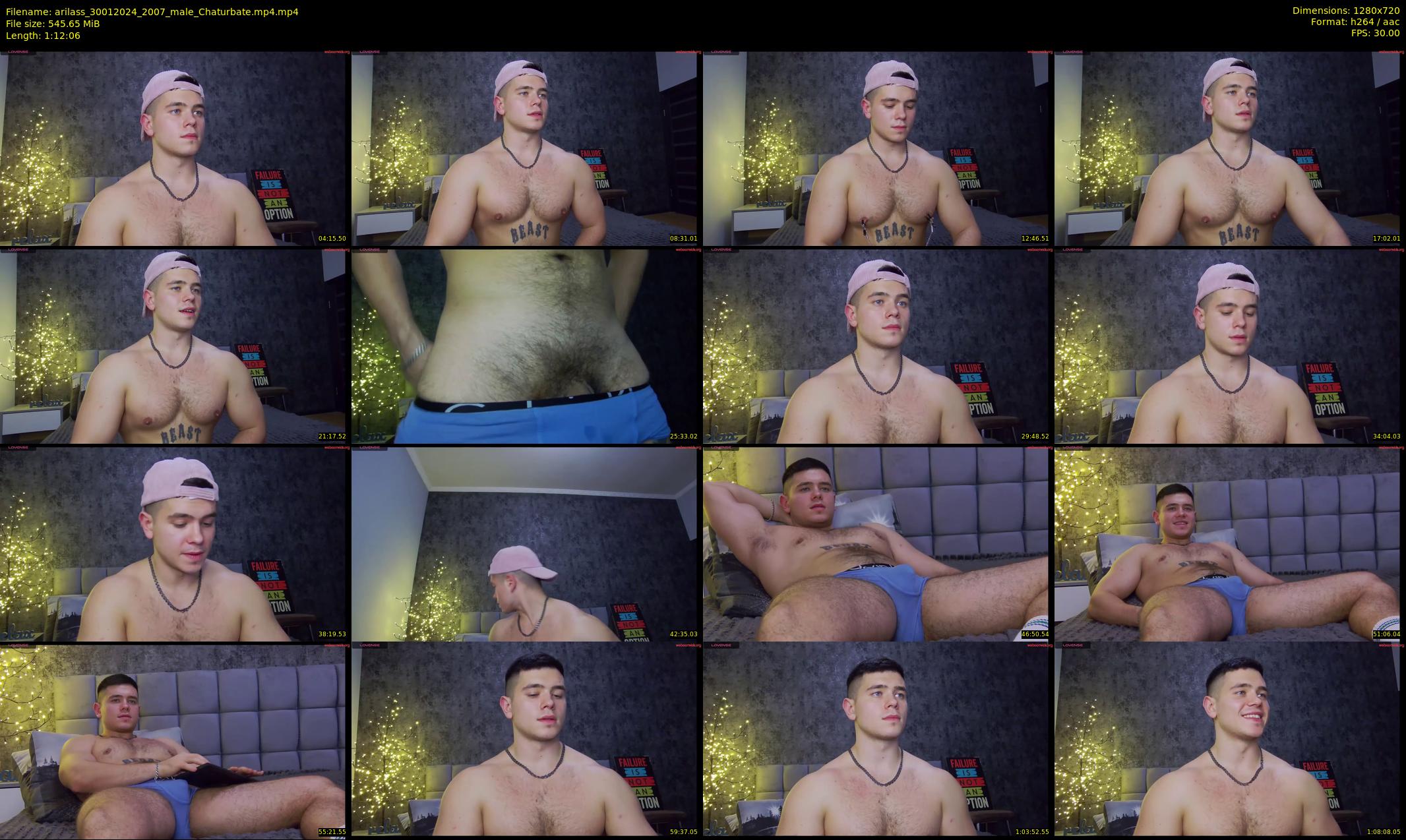 arilass — 73 minute Chaturbate male cam show recording, 720p, Jan 30, 2024