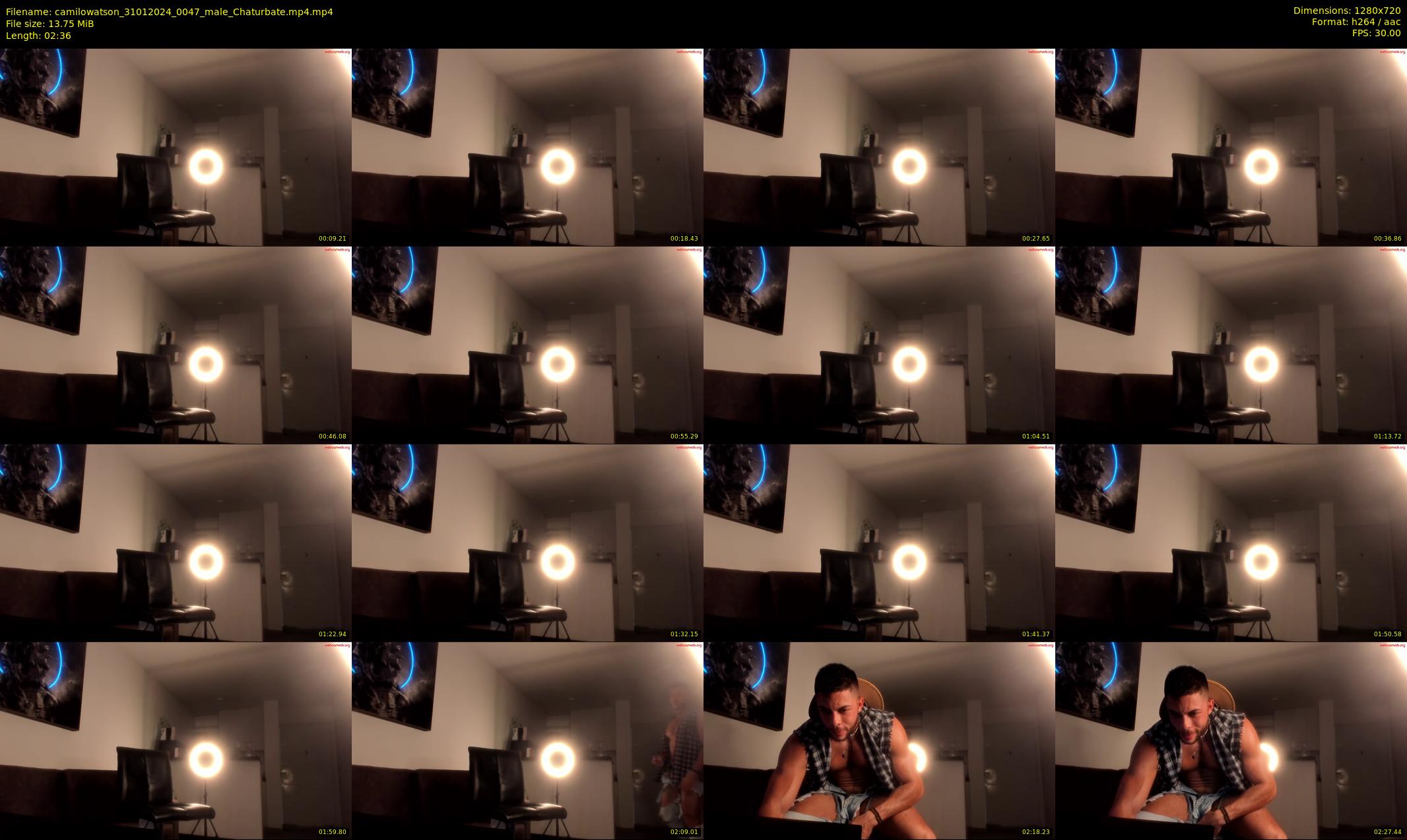 camilowatson — 3 minute Chaturbate male cam show recording, 720p, Jan 31, 2024