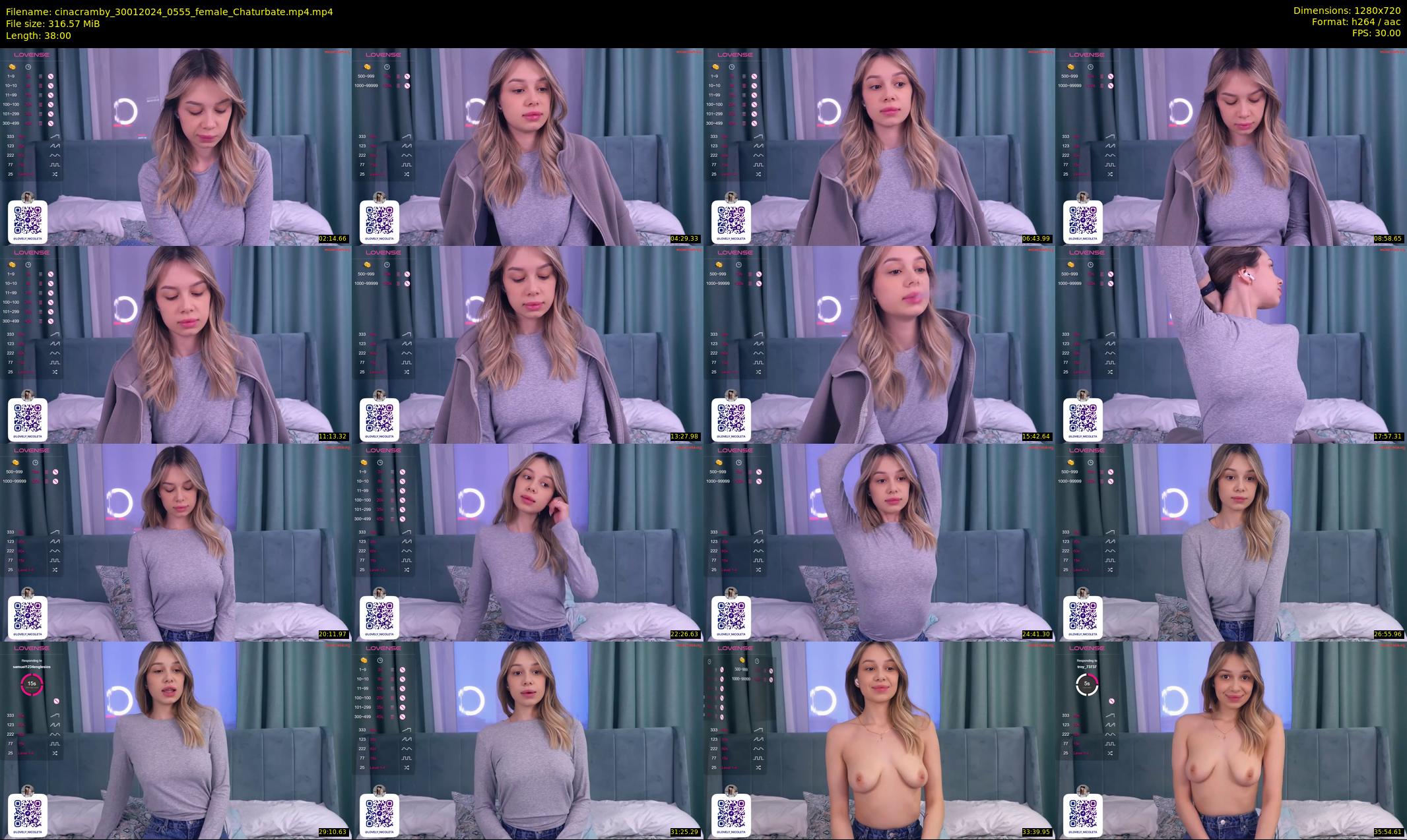cinacramby — 38 minute Chaturbate female cam show recording, 720p, Jan 30, 2024