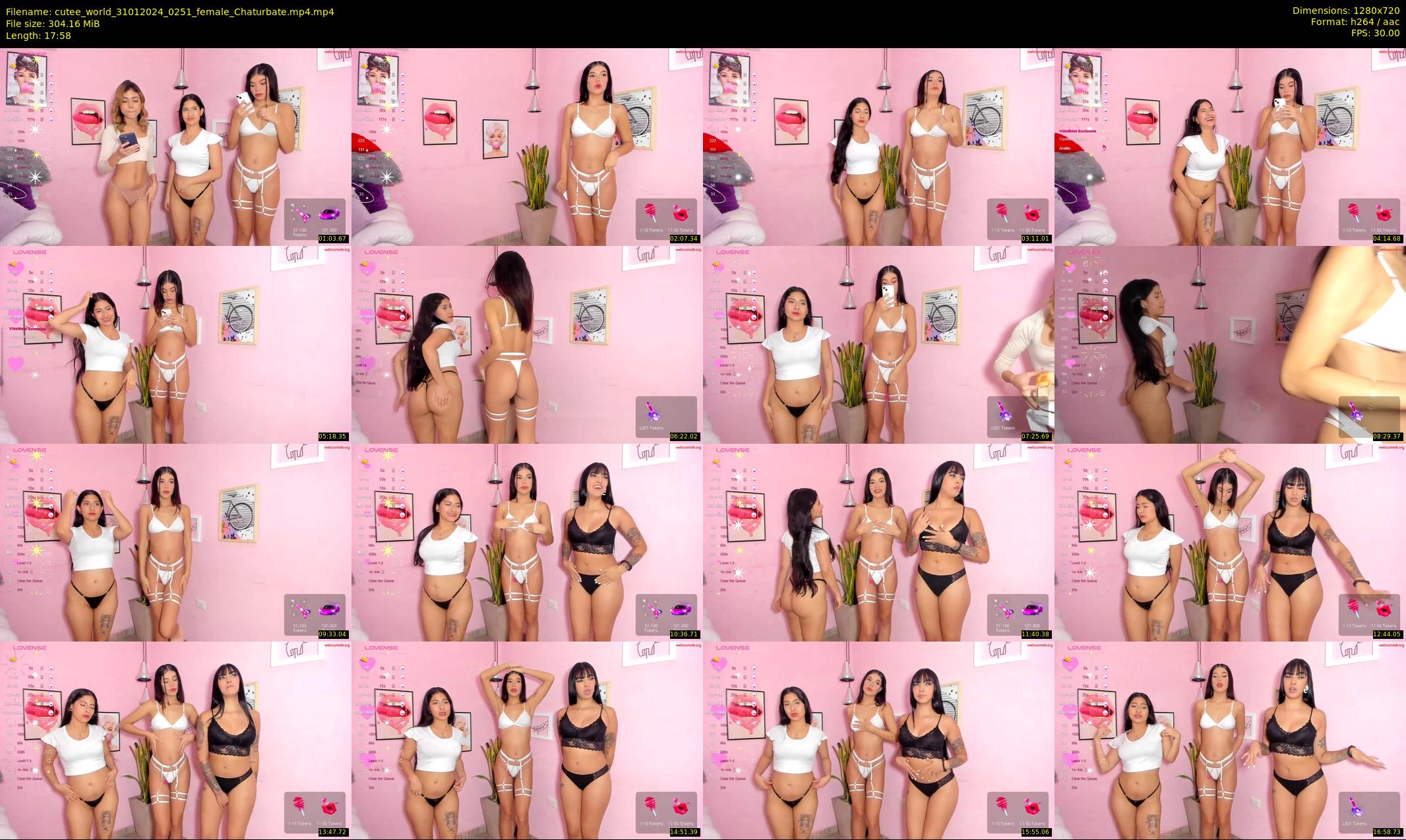 cutee_world — 18 minute Chaturbate female cam show recording, 720p, Jan 31, 2024