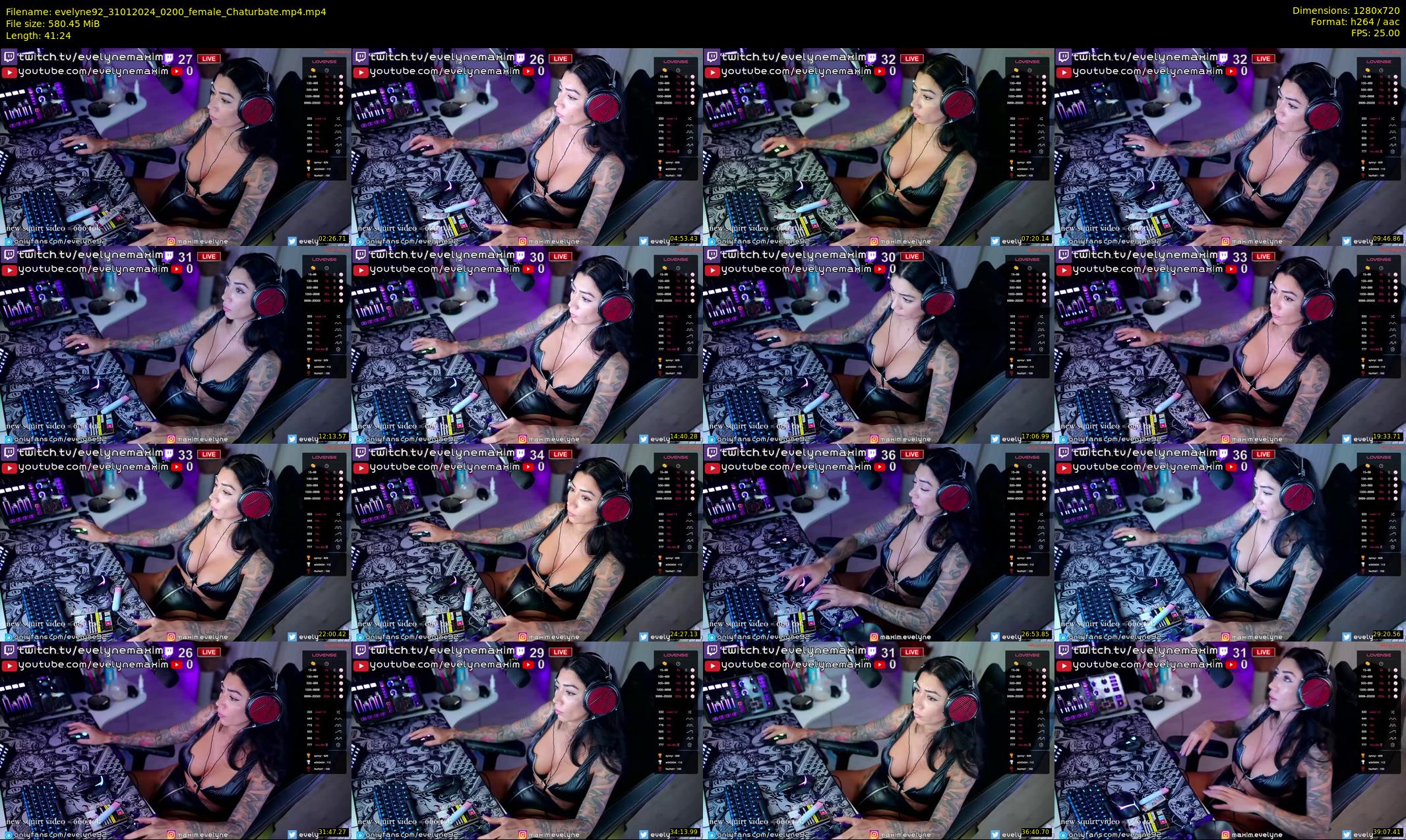 evelyne92 — 42 minute Chaturbate female cam show recording, 720p, Jan 31, 2024