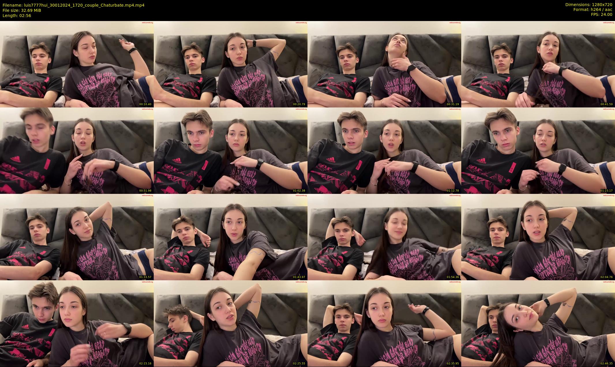 luis7777hui — 3 minute Chaturbate couple cam show recording, 720p, Jan 30, 2024