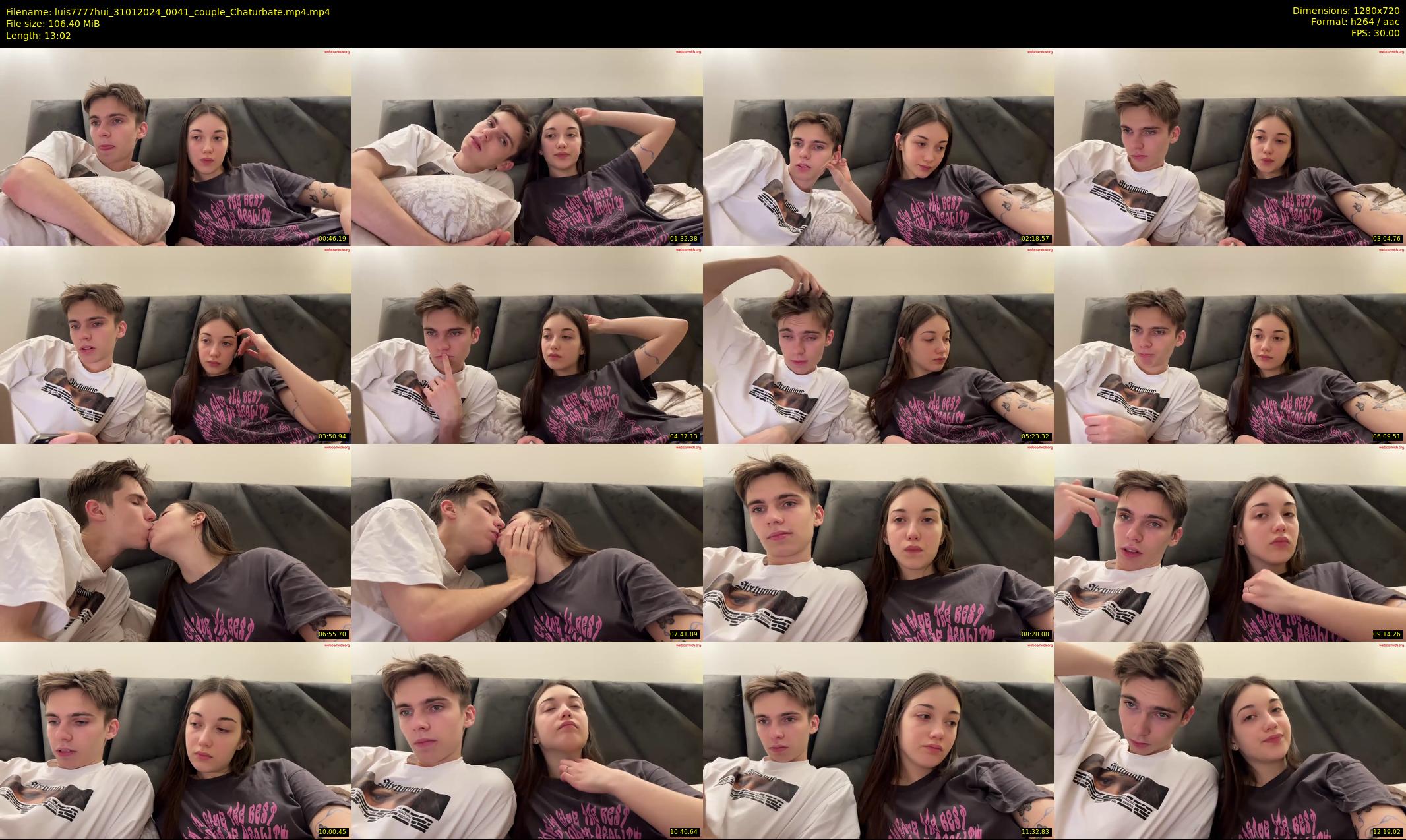 luis7777hui — 14 minute Chaturbate couple cam show recording, 720p, Jan 31, 2024