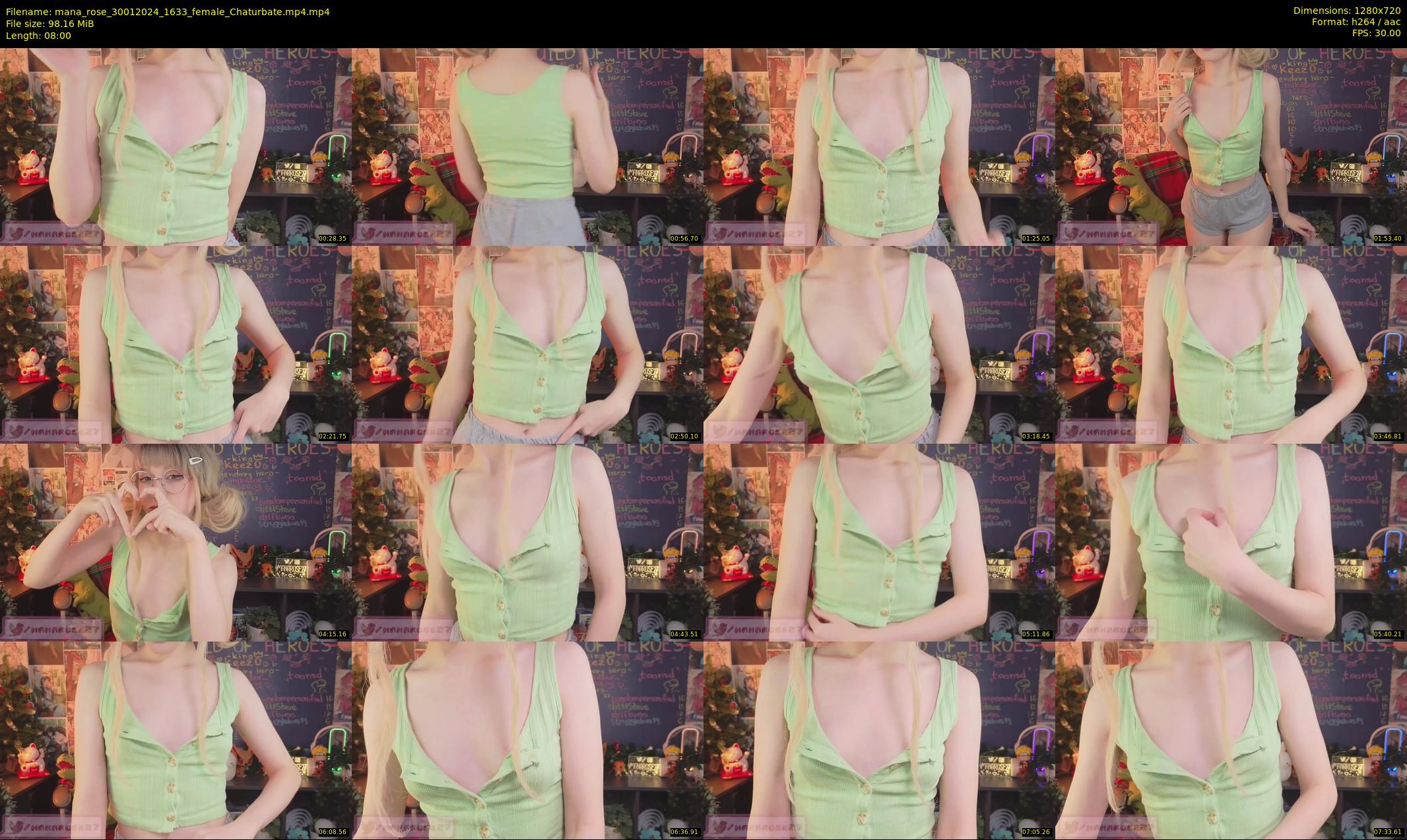 mana_rose — 8 minute Chaturbate female cam show recording, 720p, Jan 30, 2024