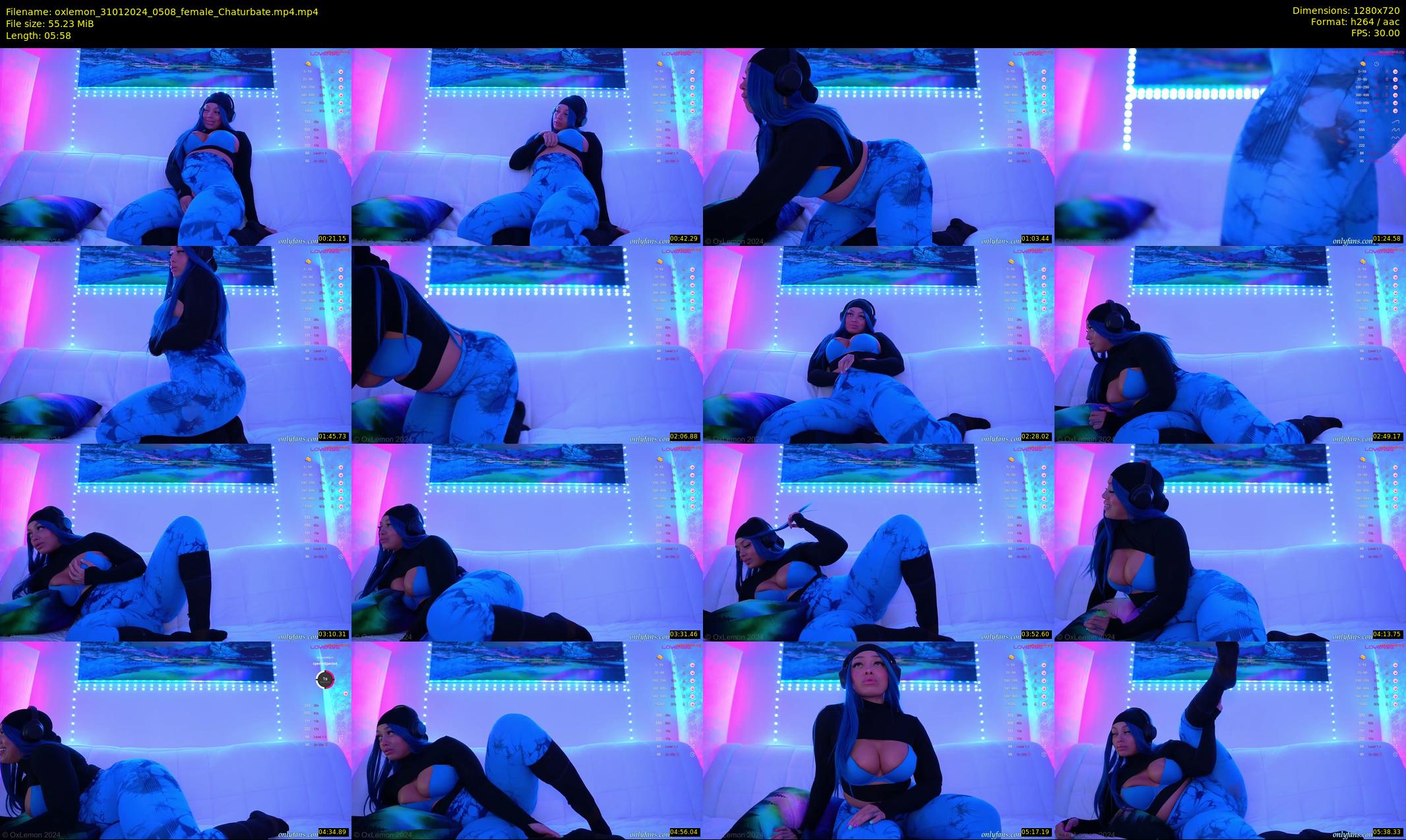 oxlemon — 6 minute Chaturbate female cam show recording, 720p, Jan 31, 2024