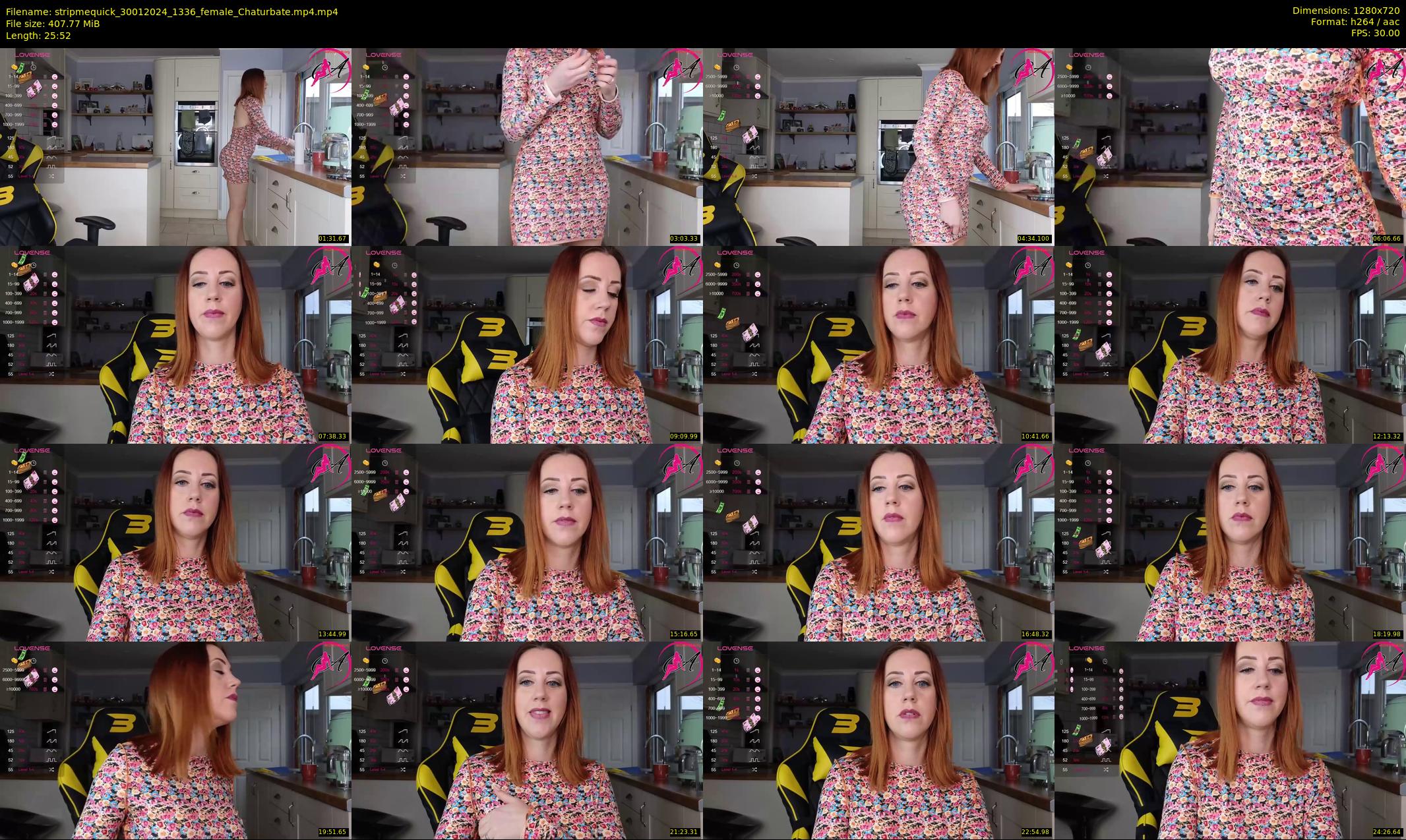 stripmequick — 26 minute Chaturbate female cam show recording, 720p, Jan 30, 2024
