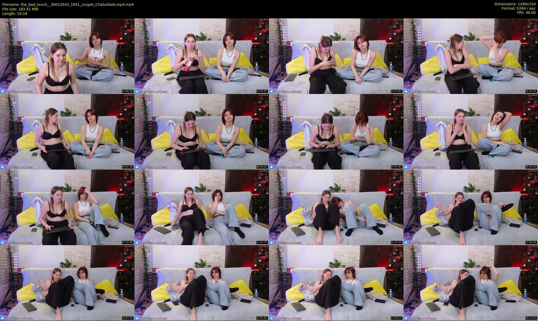 the_bad_touch_ — 20 minute Chaturbate couple cam show recording, 720p, Jan 30, 2024