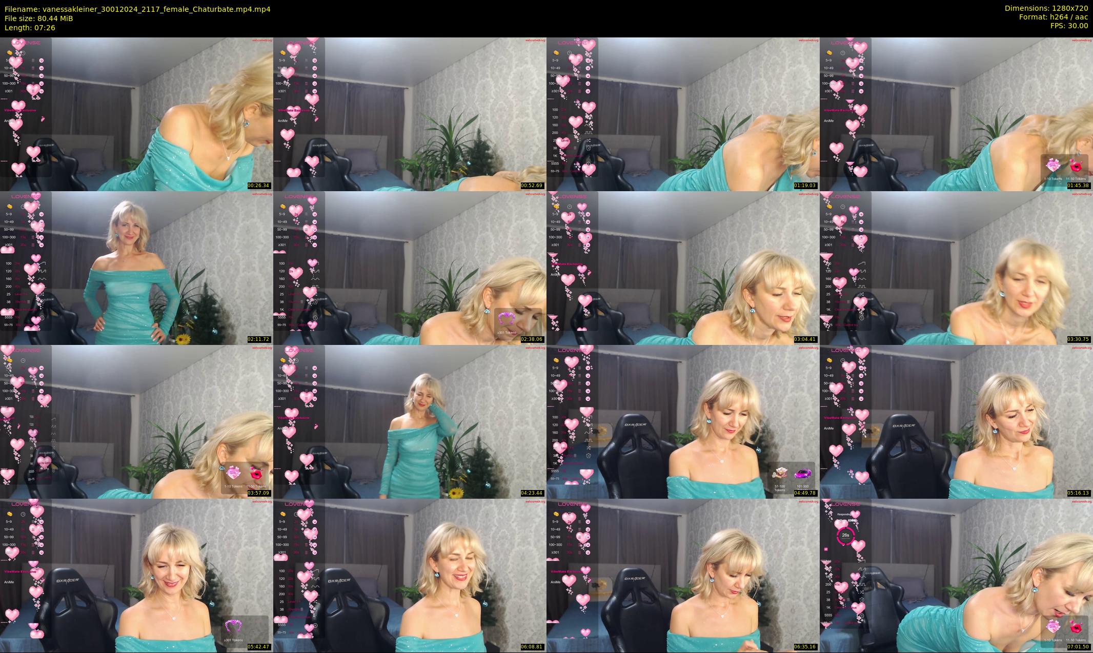 vanessakleiner — 8 minute Chaturbate female cam show recording, 720p, Jan 30, 2024