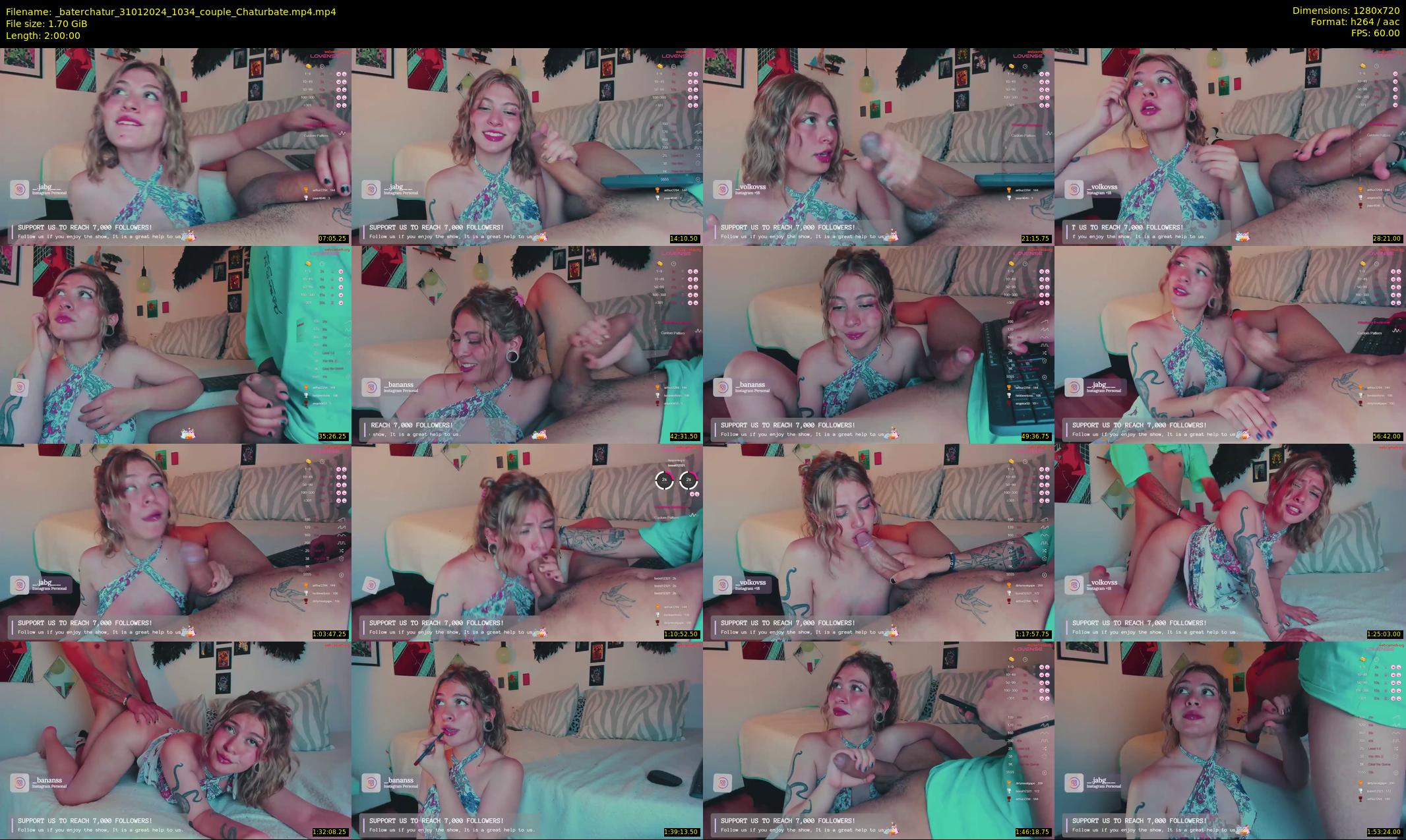 _baterchatur — 120 minute Chaturbate couple cam show recording, 720p, Jan 31, 2024