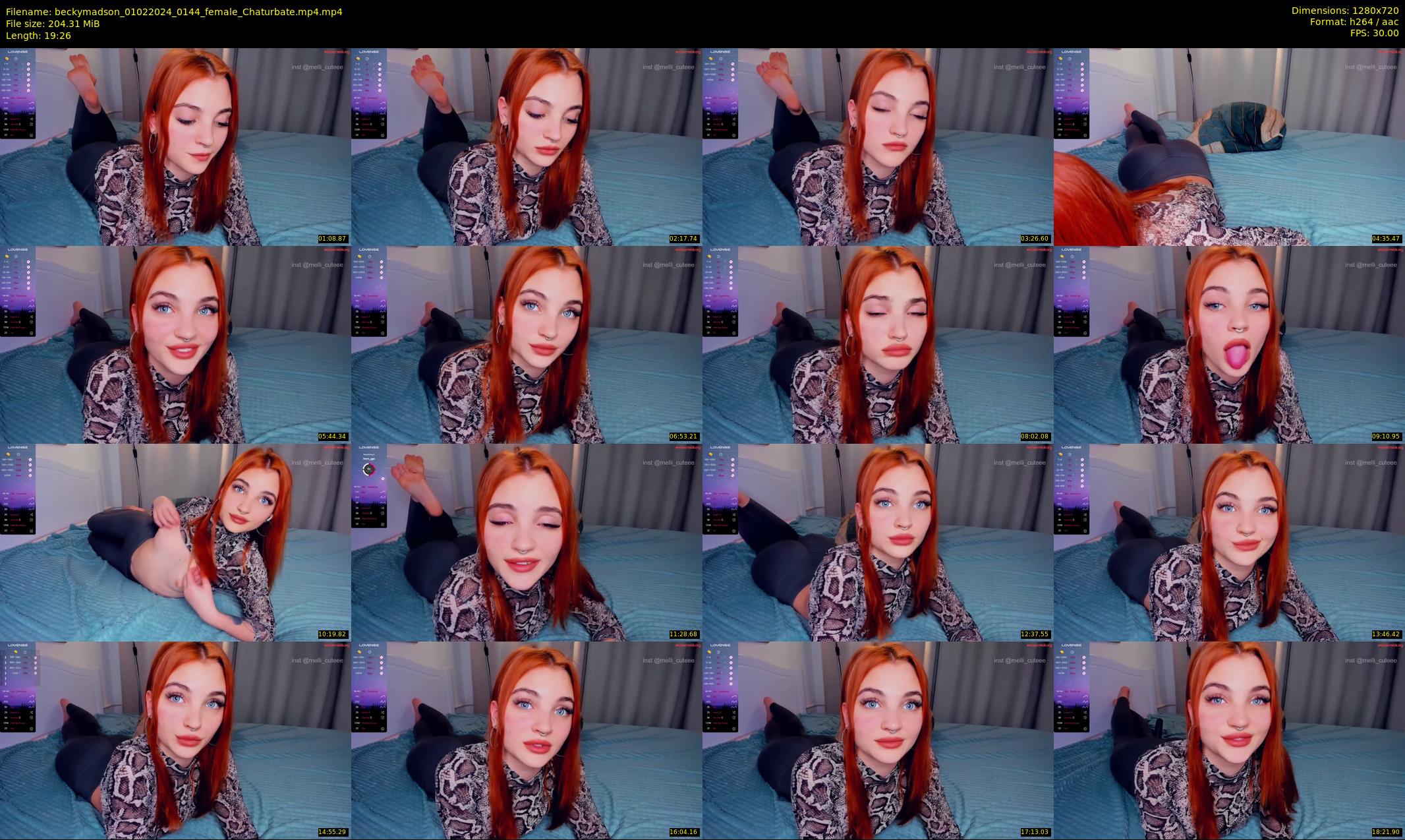 beckymadson — 20 minute Chaturbate female cam show recording, 720p, Feb 1, 2024