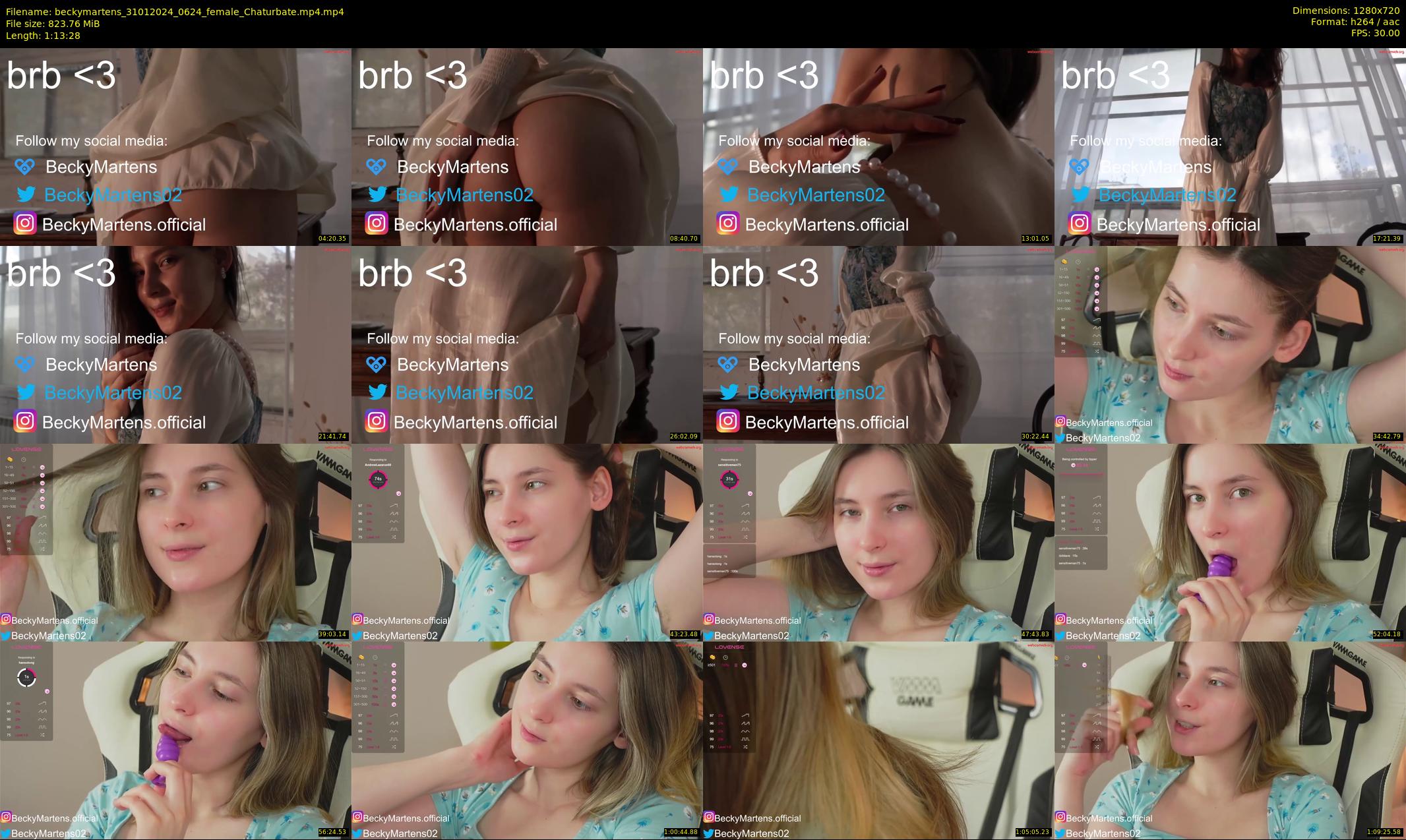 beckymartens — 74 minute Chaturbate female cam show recording, 720p, Jan 31, 2024