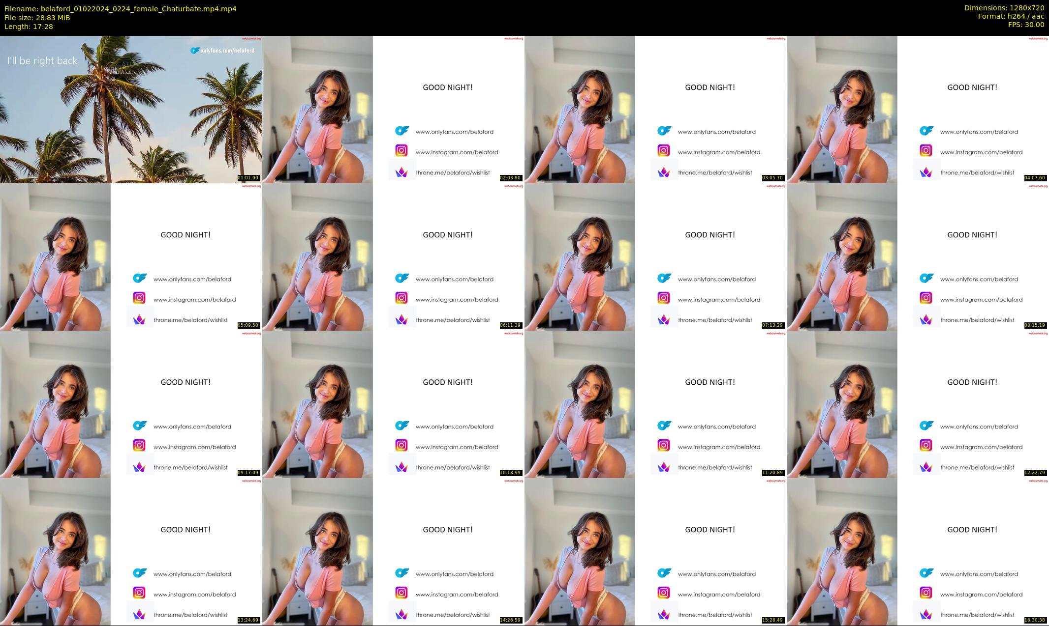 belaford — 18 minute Chaturbate female cam show recording, 720p, Feb 1, 2024