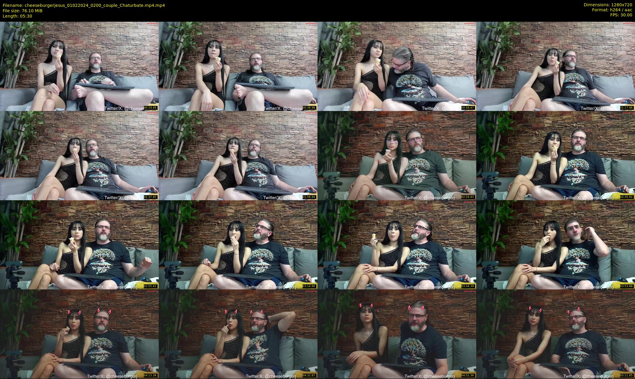 cheeseburgerjesus — 6 minute Chaturbate couple cam show recording, 720p, Feb 1, 2024