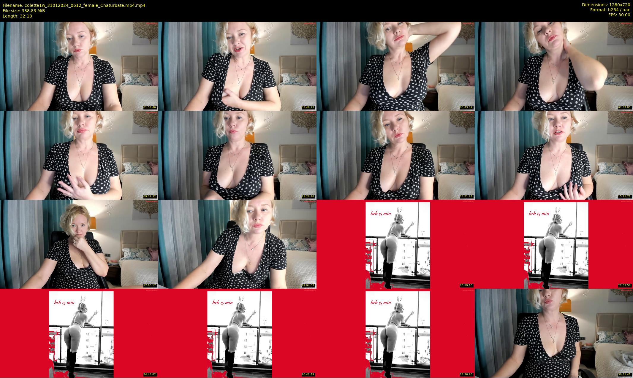 colette1w — 33 minute Chaturbate female cam show recording, 720p, Jan 31, 2024