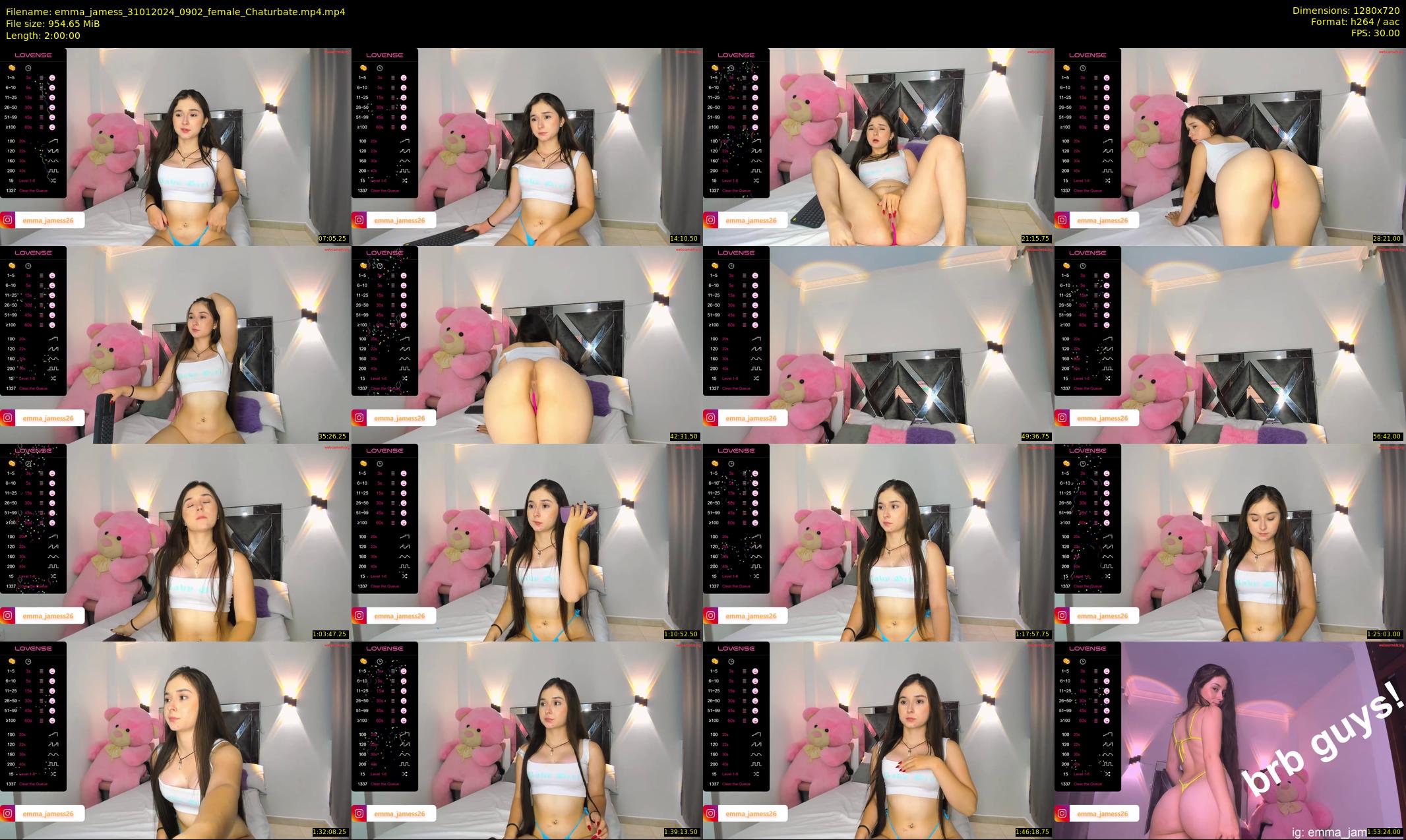 emma_jamess — 120 minute Chaturbate female cam show recording, 720p, Jan 31, 2024