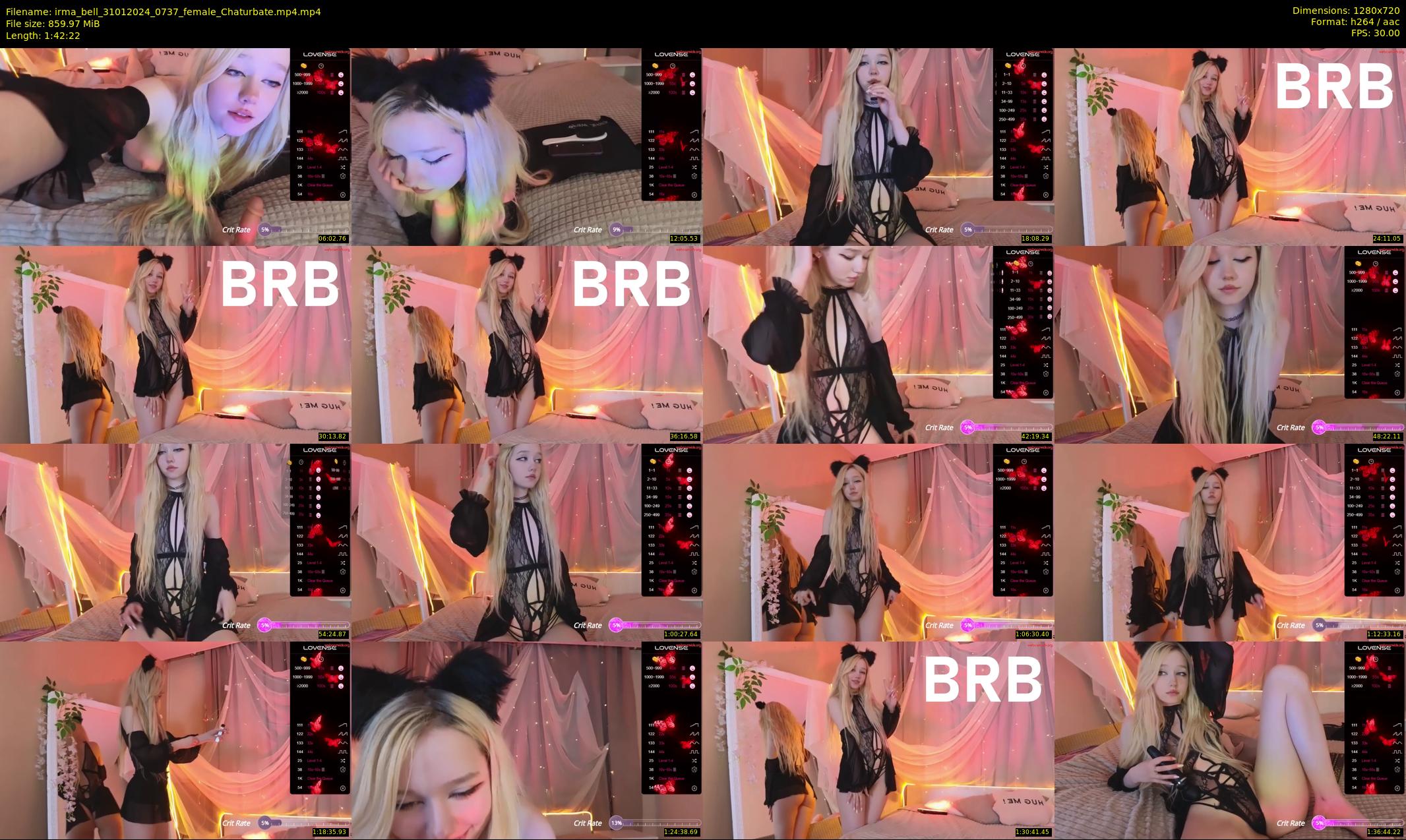irma_bell — 103 minute Chaturbate female cam show recording, 720p, Jan 31, 2024