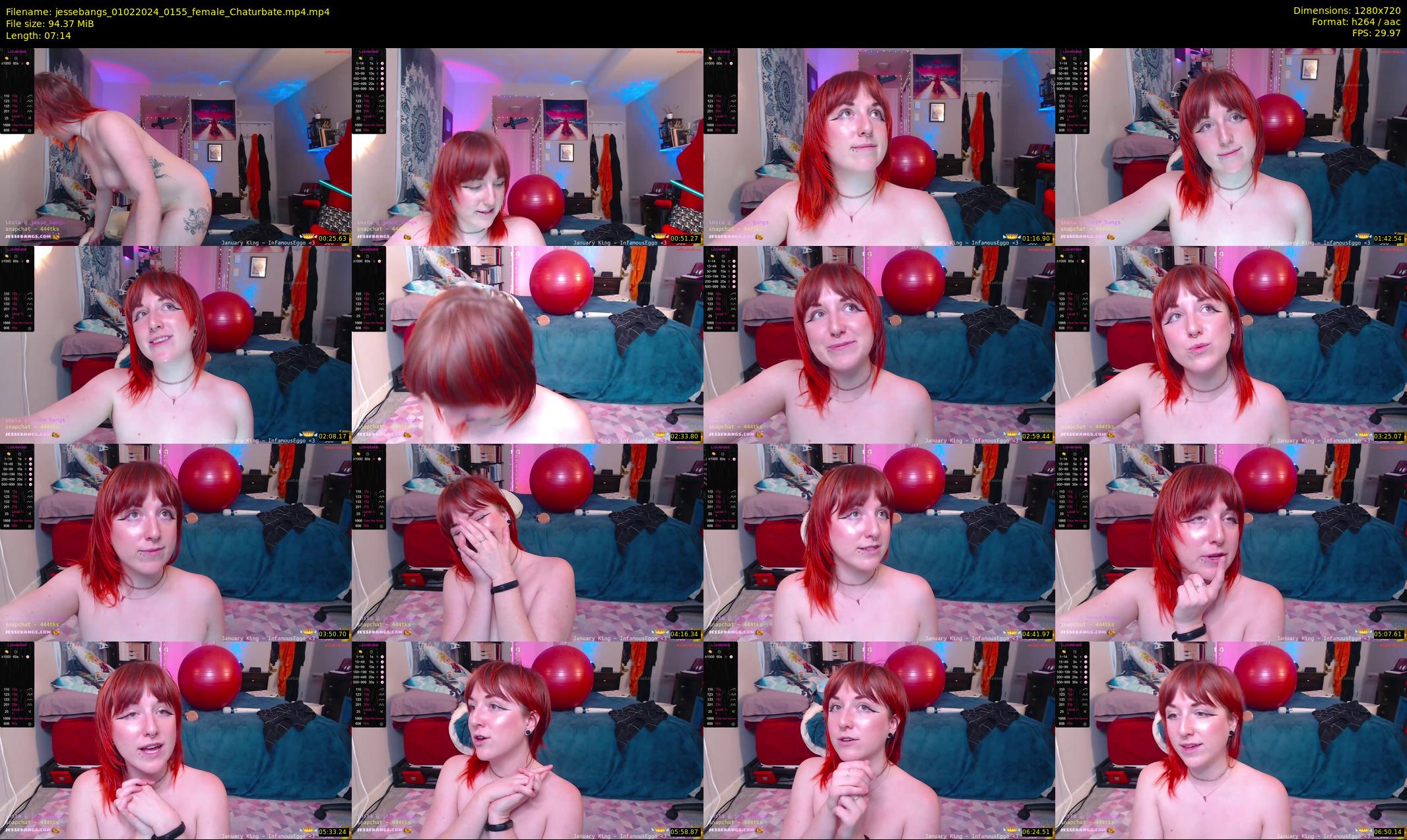 jessebangs — 8 minute Chaturbate female cam show recording, 720p, Feb 1, 2024