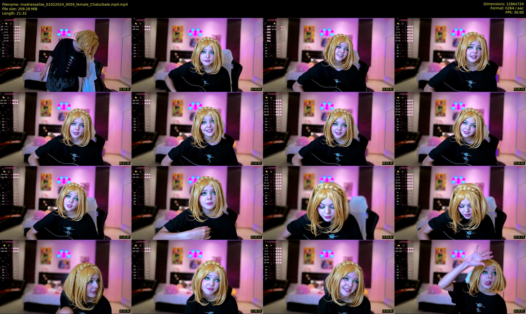 madnessalise — 22 minute Chaturbate female cam show recording, 720p, Feb 1, 2024