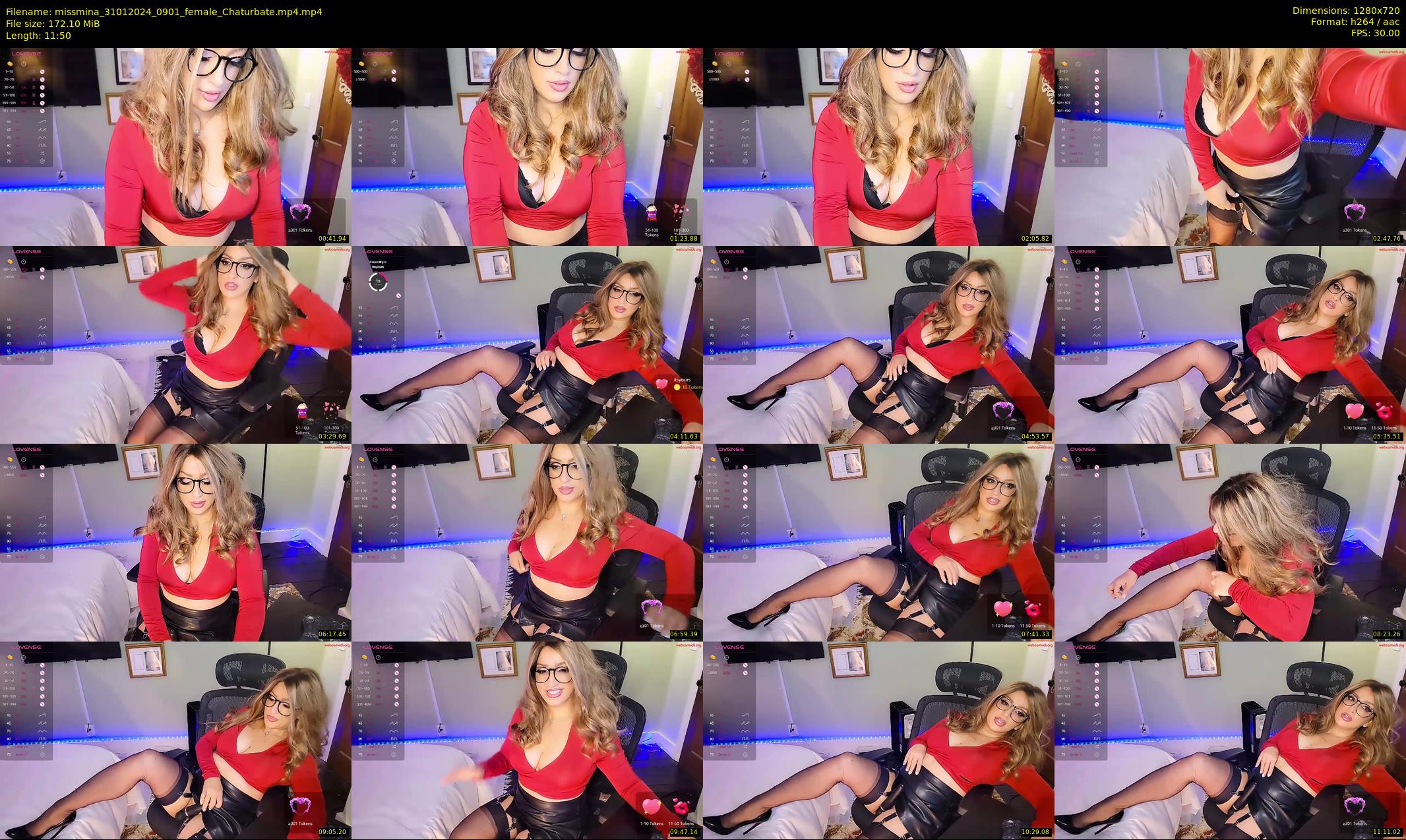 missmina — 12 minute Chaturbate female cam show recording, 720p, Jan 31, 2024