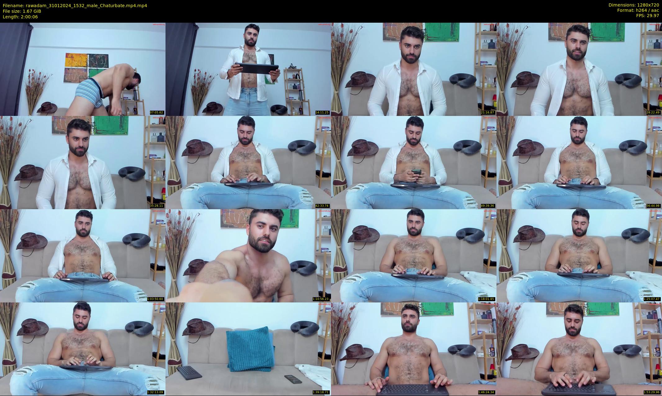 rawadam — 121 minute Chaturbate male cam show recording, 720p, Jan 31, 2024