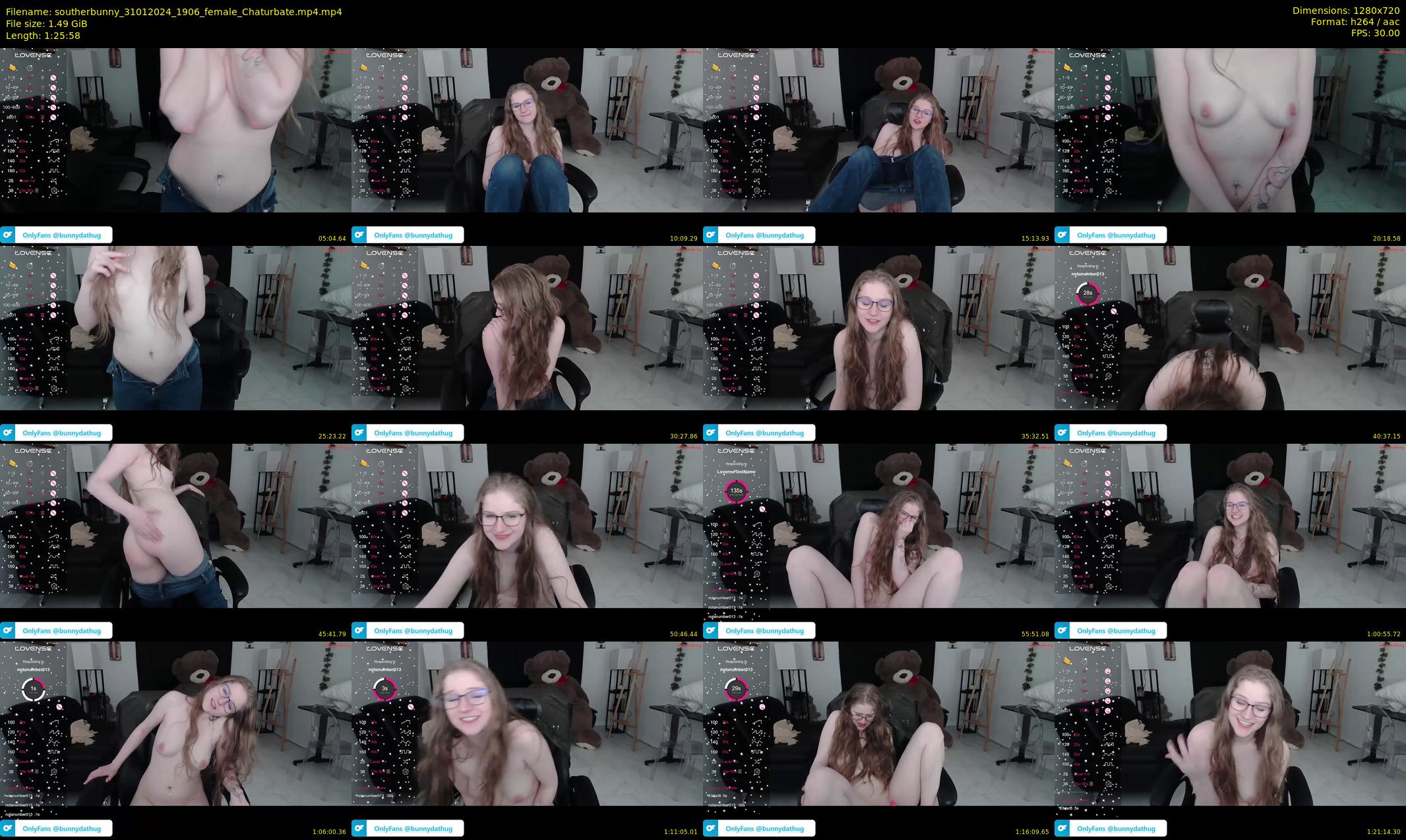 southerbunny — 86 minute Chaturbate female cam show recording, 720p, Jan 31, 2024