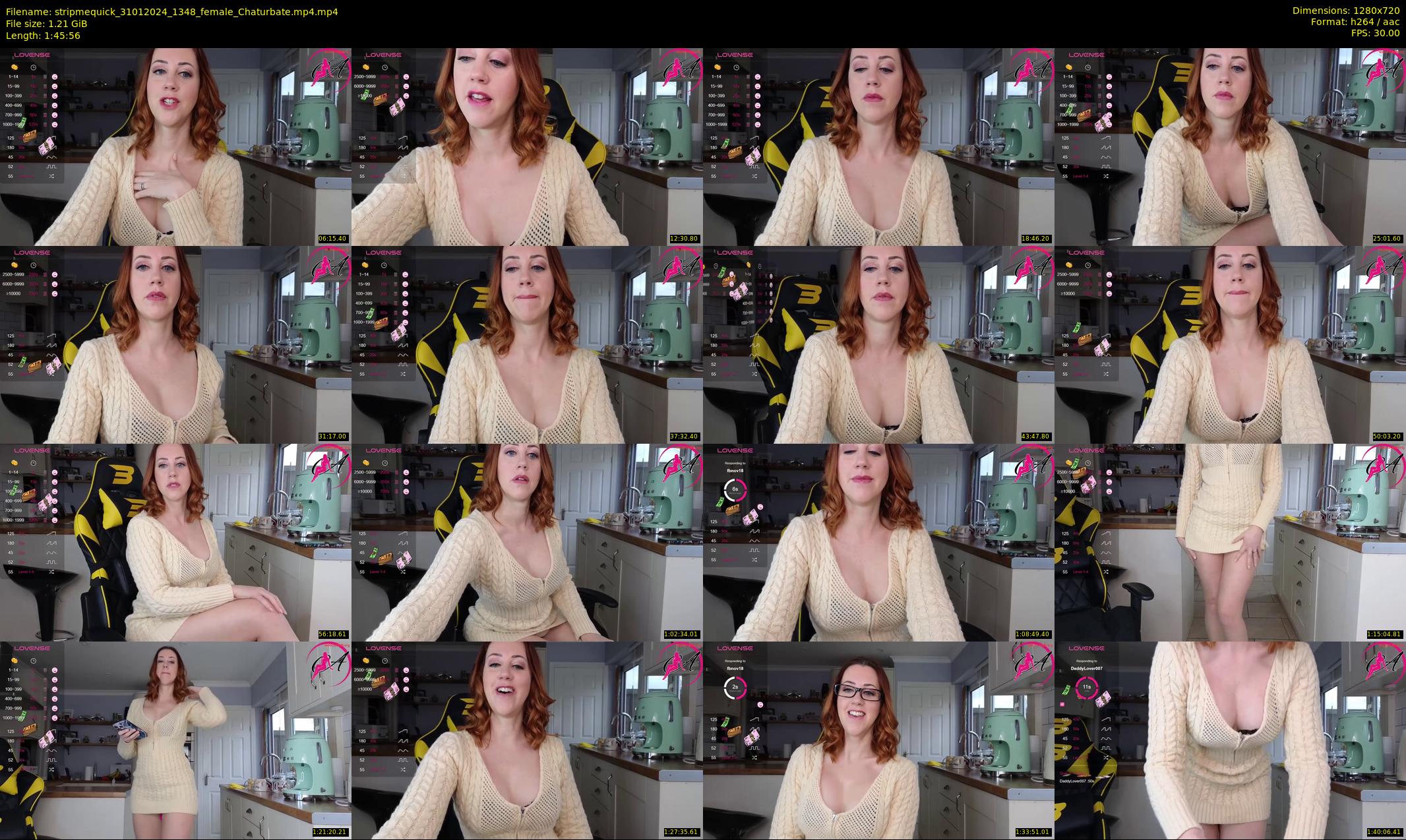 stripmequick — 106 minute Chaturbate female cam show recording, 720p, Jan 31, 2024
