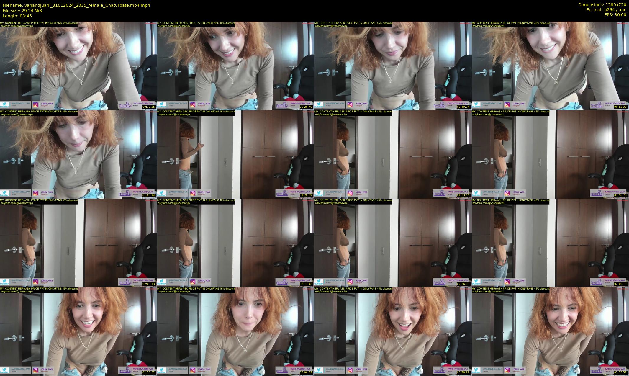 vanandjuani — 4 minute Chaturbate female cam show recording, 720p, Jan 31, 2024