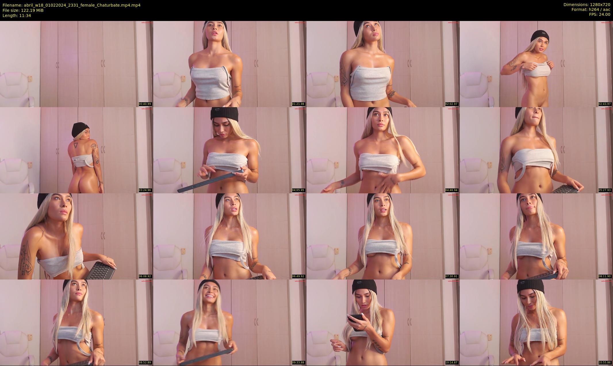 abril_w18 — 12 minute Chaturbate female cam show recording, 720p, Feb 1, 2024