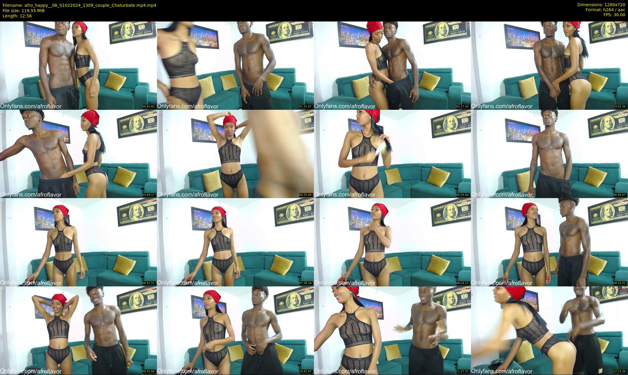 afro_happy__06 — 13 minute Chaturbate couple cam show recording, 720p, Feb 1, 2024