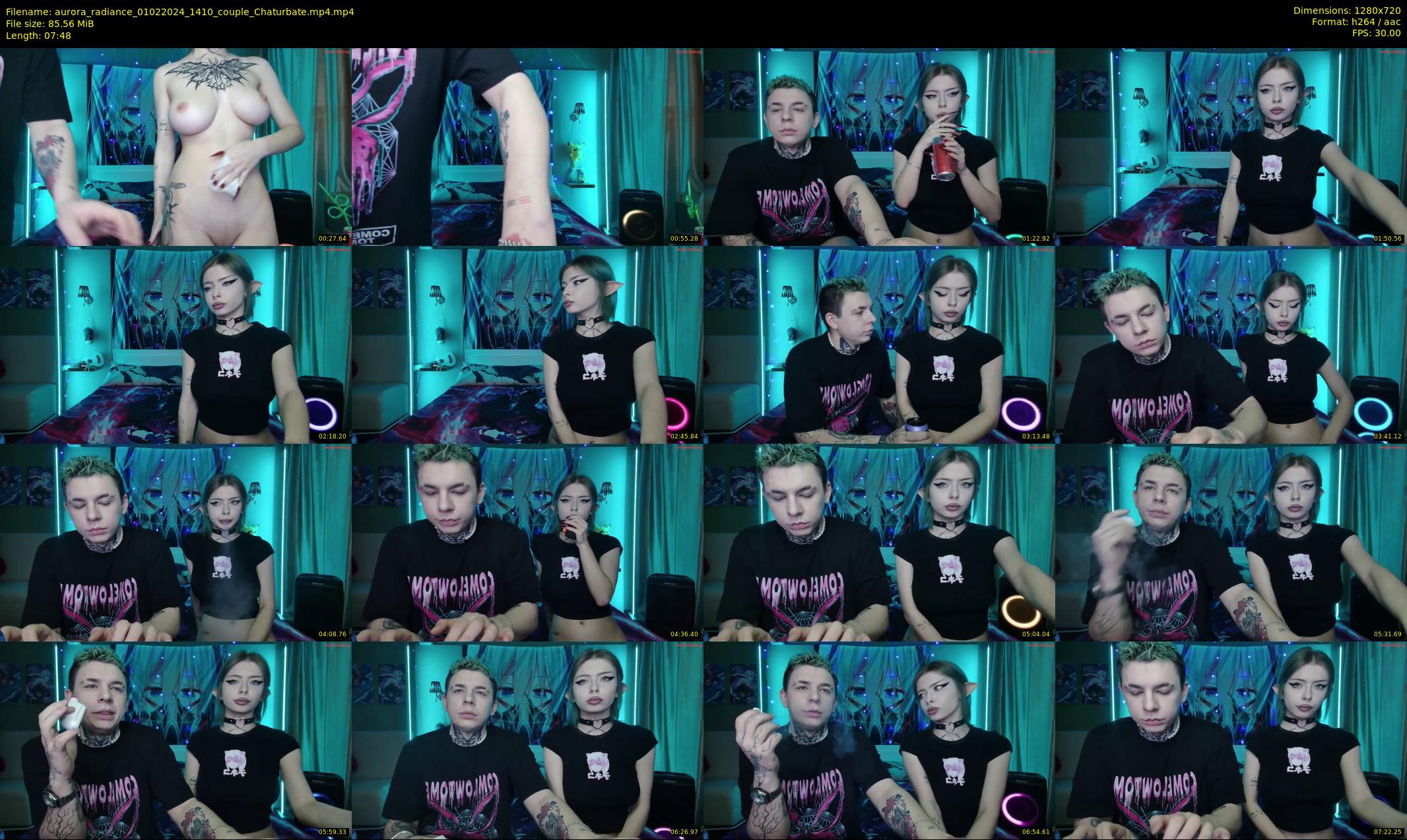 aurora_radiance — 8 minute Chaturbate couple cam show recording, 720p, Feb 1, 2024