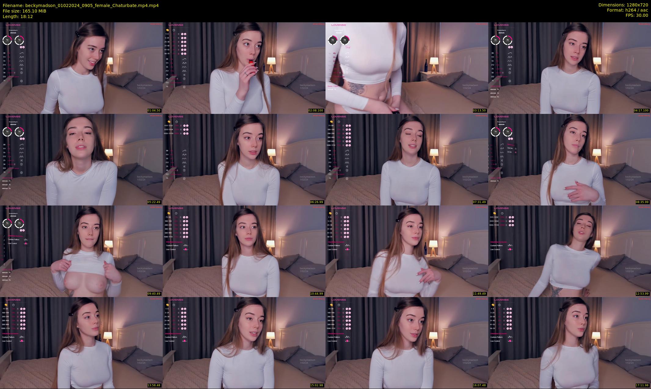 beckymadson — 19 minute Chaturbate female cam show recording, 720p, Feb 1, 2024
