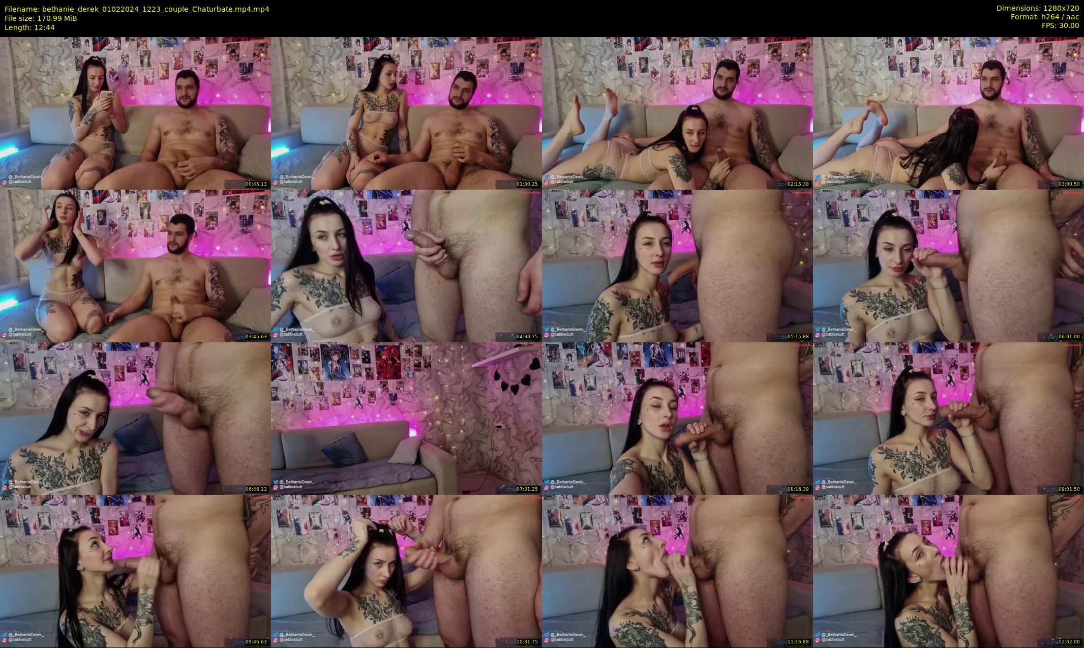 bethanie_derek — 13 minute Chaturbate couple cam show recording, 720p, Feb 1, 2024