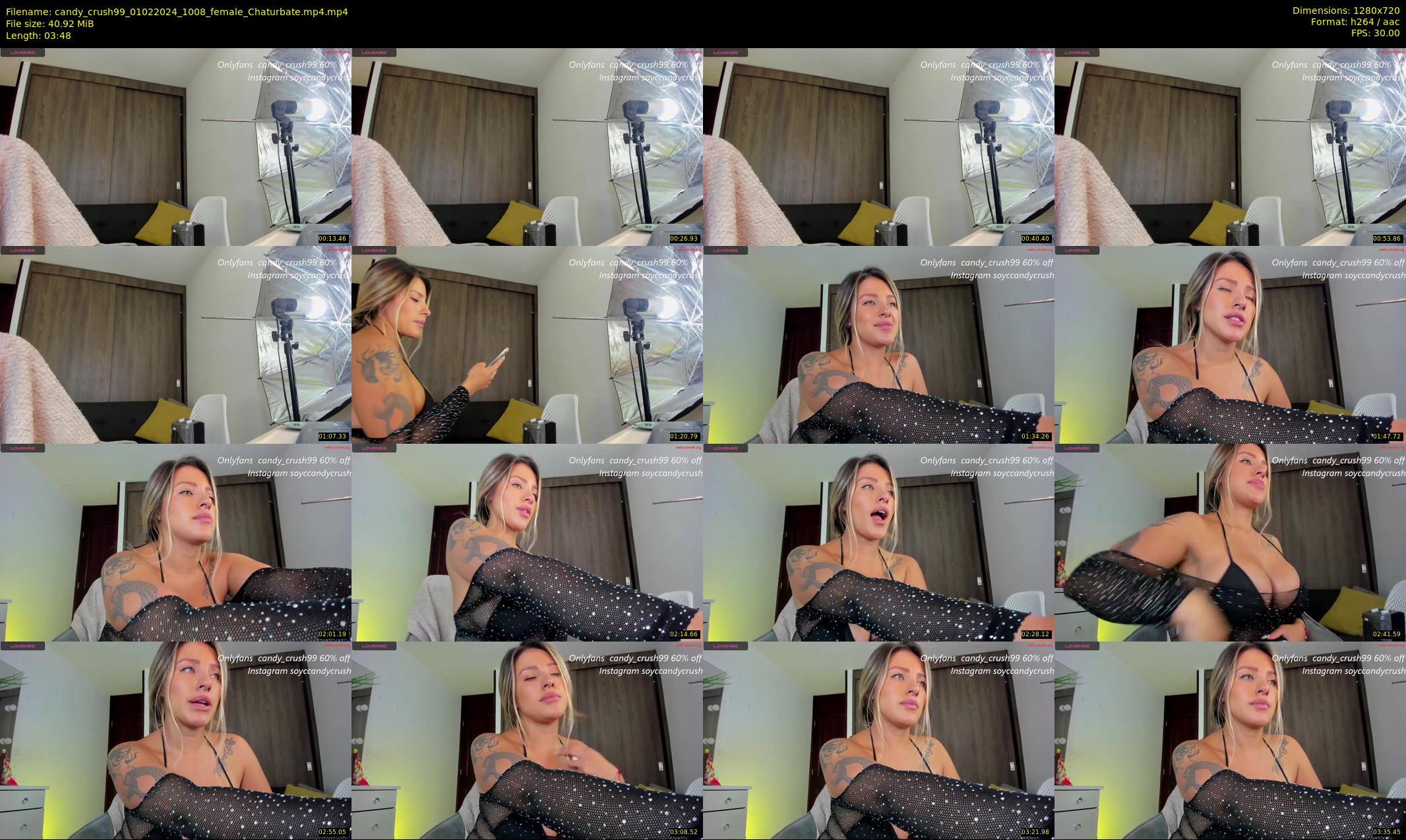 candy_crush99 — 4 minute Chaturbate female cam show recording, 720p, Feb 1, 2024