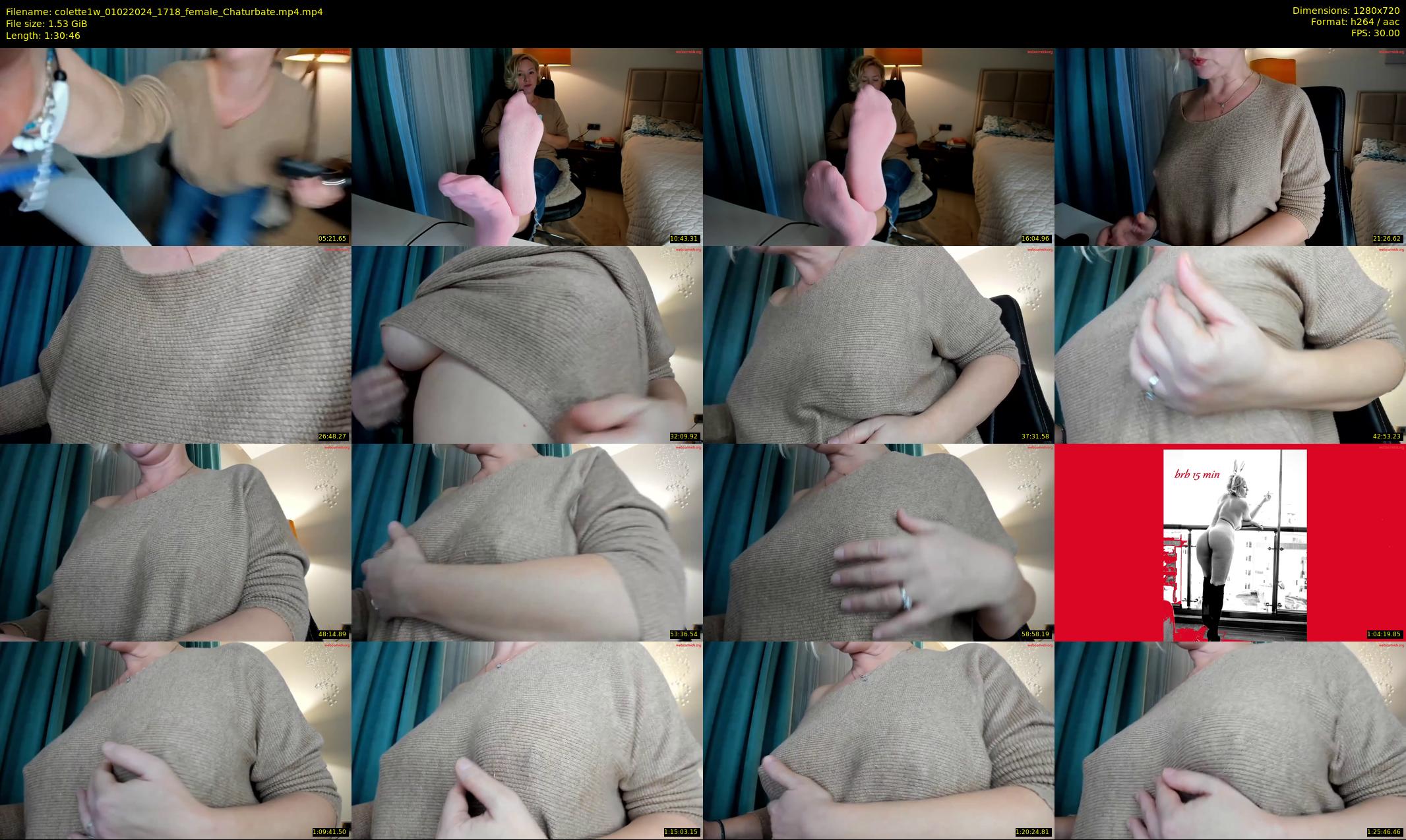 colette1w — 91 minute Chaturbate female cam show recording, 720p, Feb 1, 2024
