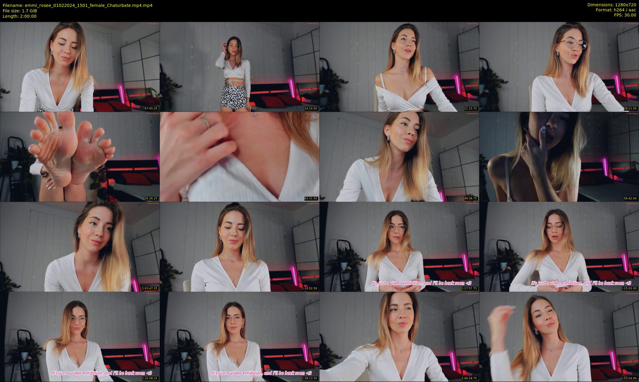 emmi_rosee — 120 minute Chaturbate female cam show recording, 720p, Feb 1, 2024