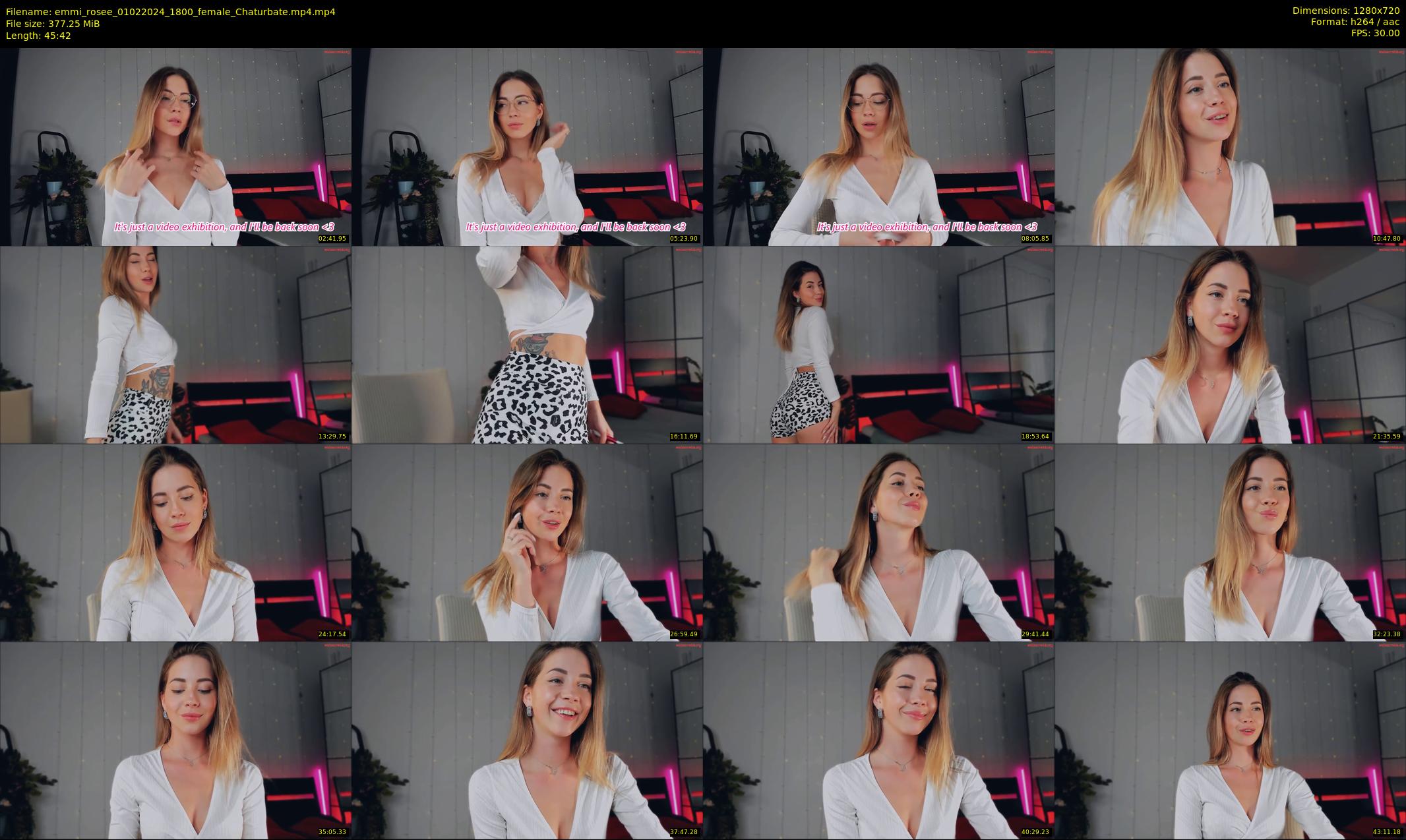 emmi_rosee — 46 minute Chaturbate female cam show recording, 720p, Feb 1, 2024
