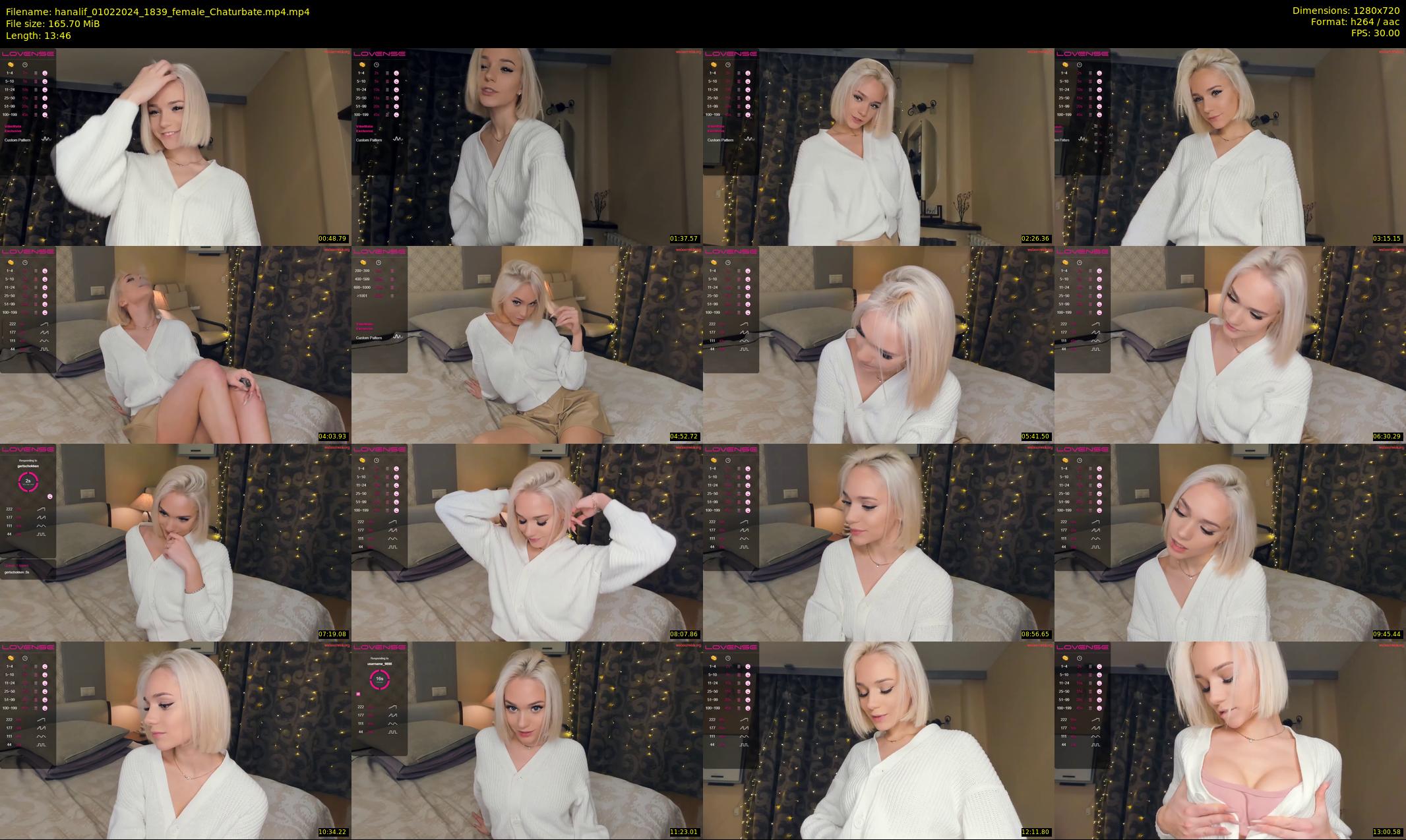hanalif — 14 minute Chaturbate female cam show recording, 720p, Feb 1, 2024