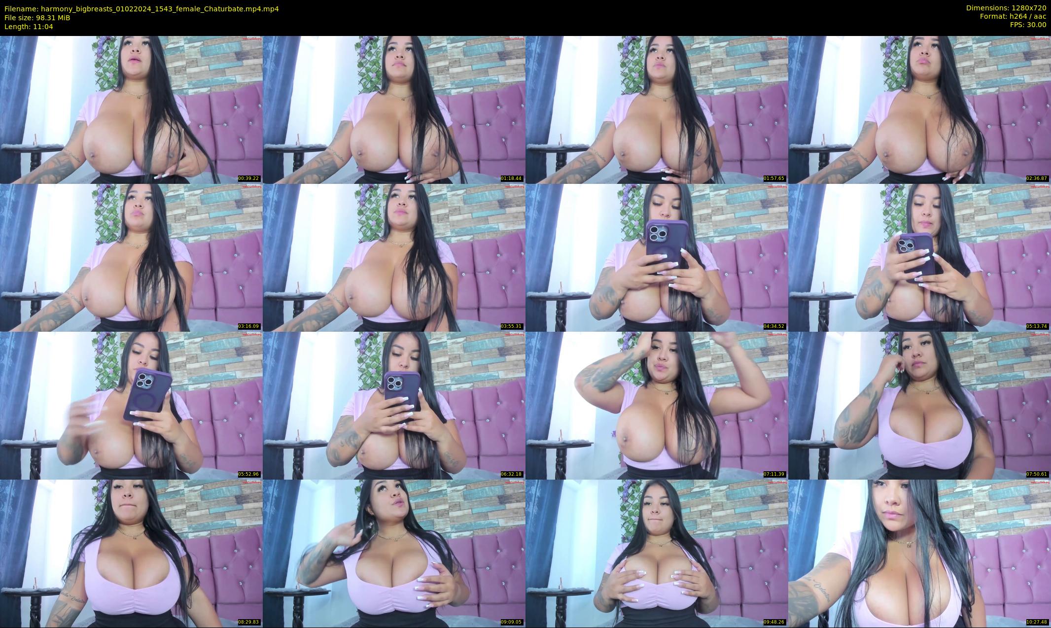 harmony_bigbreasts — 12 minute Chaturbate female cam show recording, 720p, Feb 1, 2024