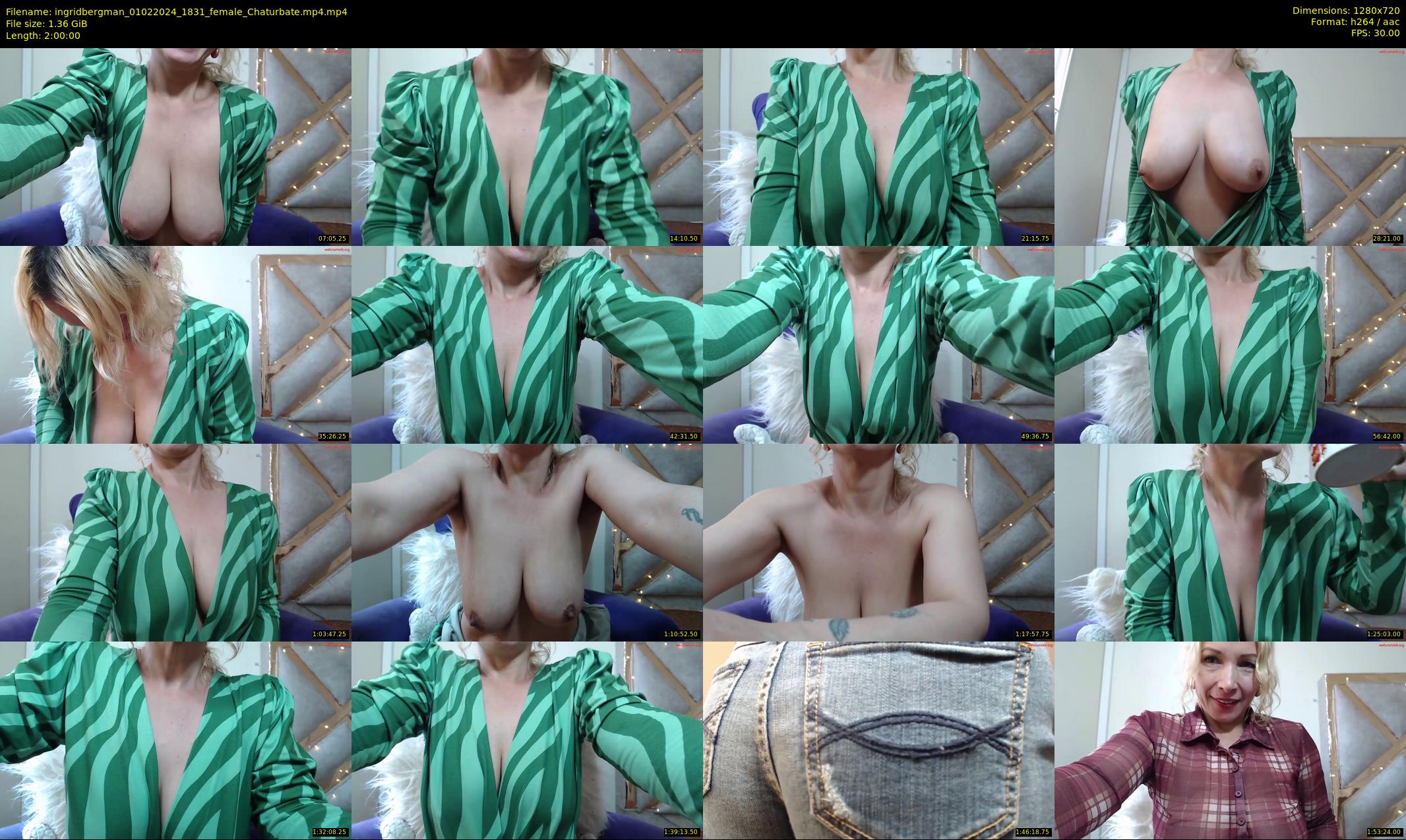 ingridbergman — 120 minute Chaturbate female cam show recording, 720p, Feb 1, 2024