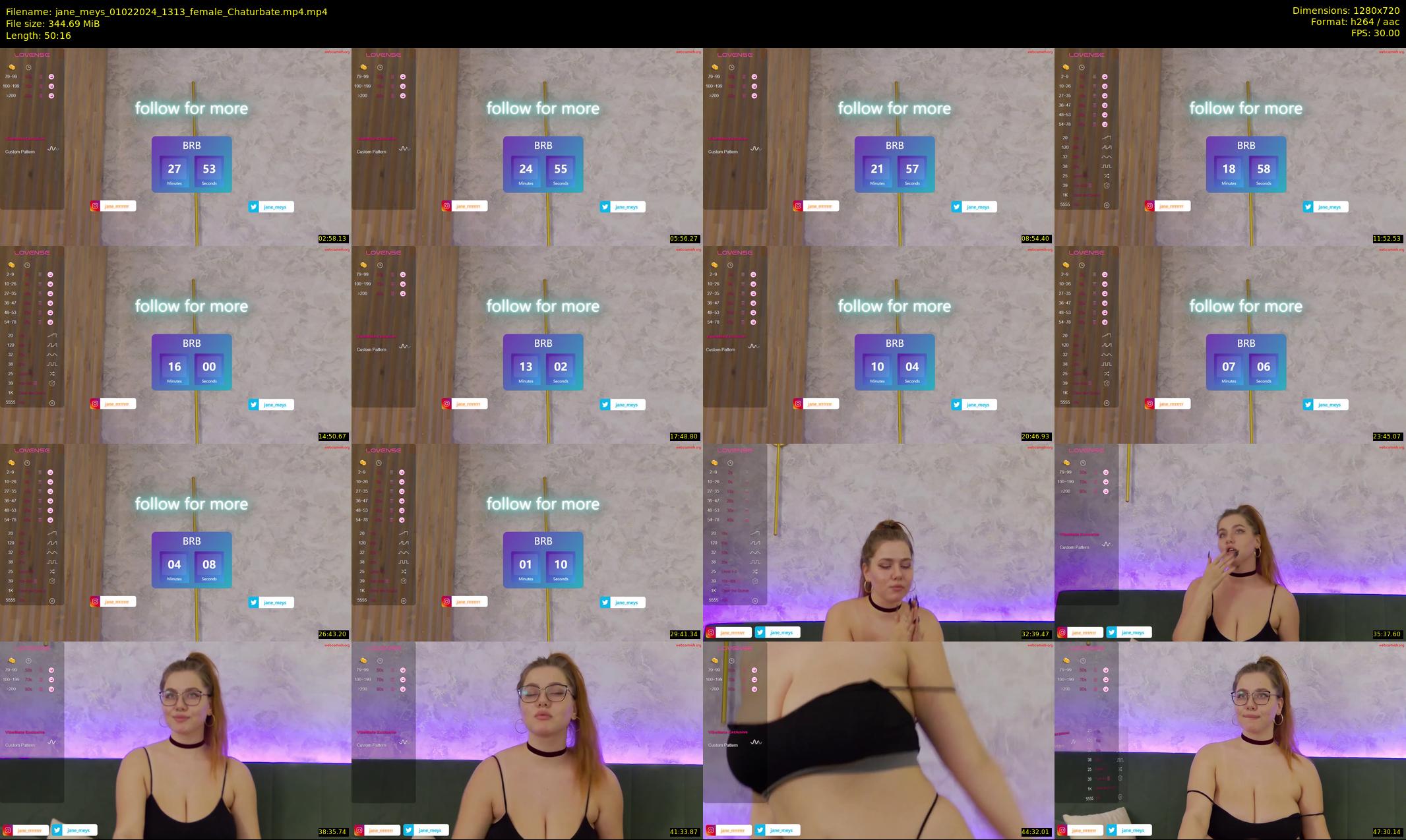 jane_meys — 51 minute Chaturbate female cam show recording, 720p, Feb 1, 2024