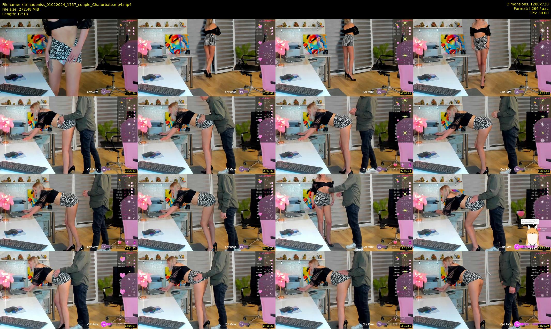 karinadeniss — 18 minute Chaturbate couple cam show recording, 720p, Feb 1, 2024