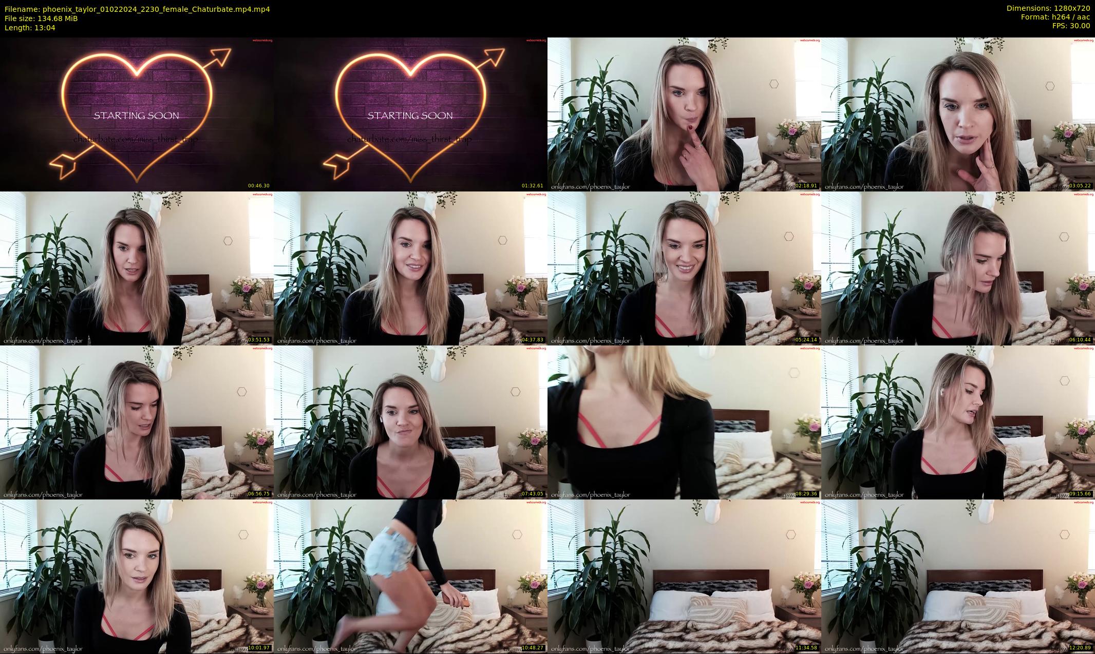 phoenix_taylor — 14 minute Chaturbate female cam show recording, 720p, Feb 1, 2024