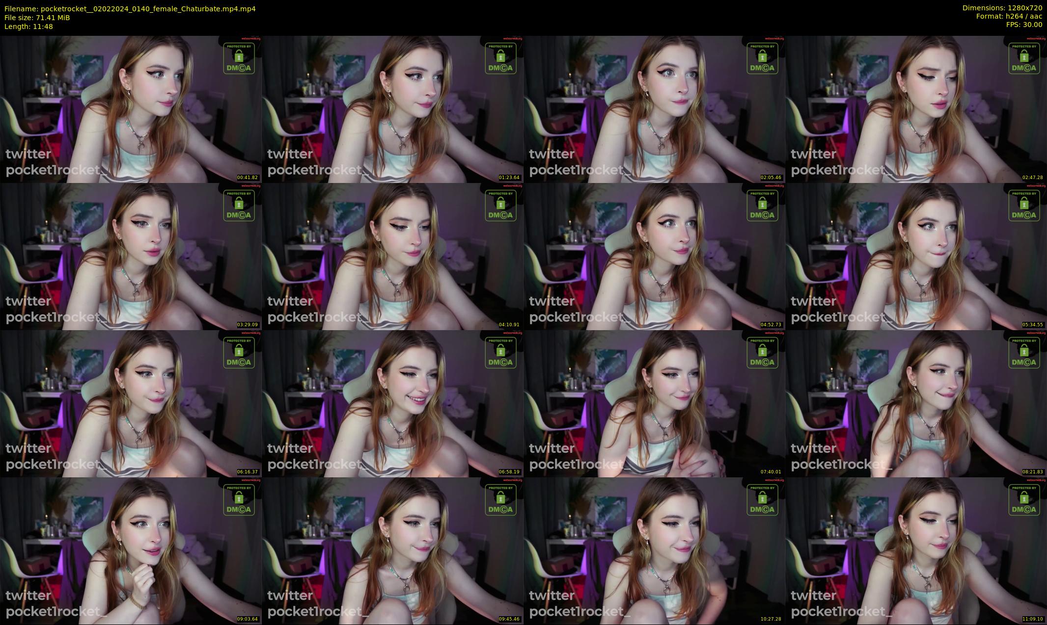 pocketrocket_ — 12 minute Chaturbate female cam show recording, 720p, Feb 2, 2024