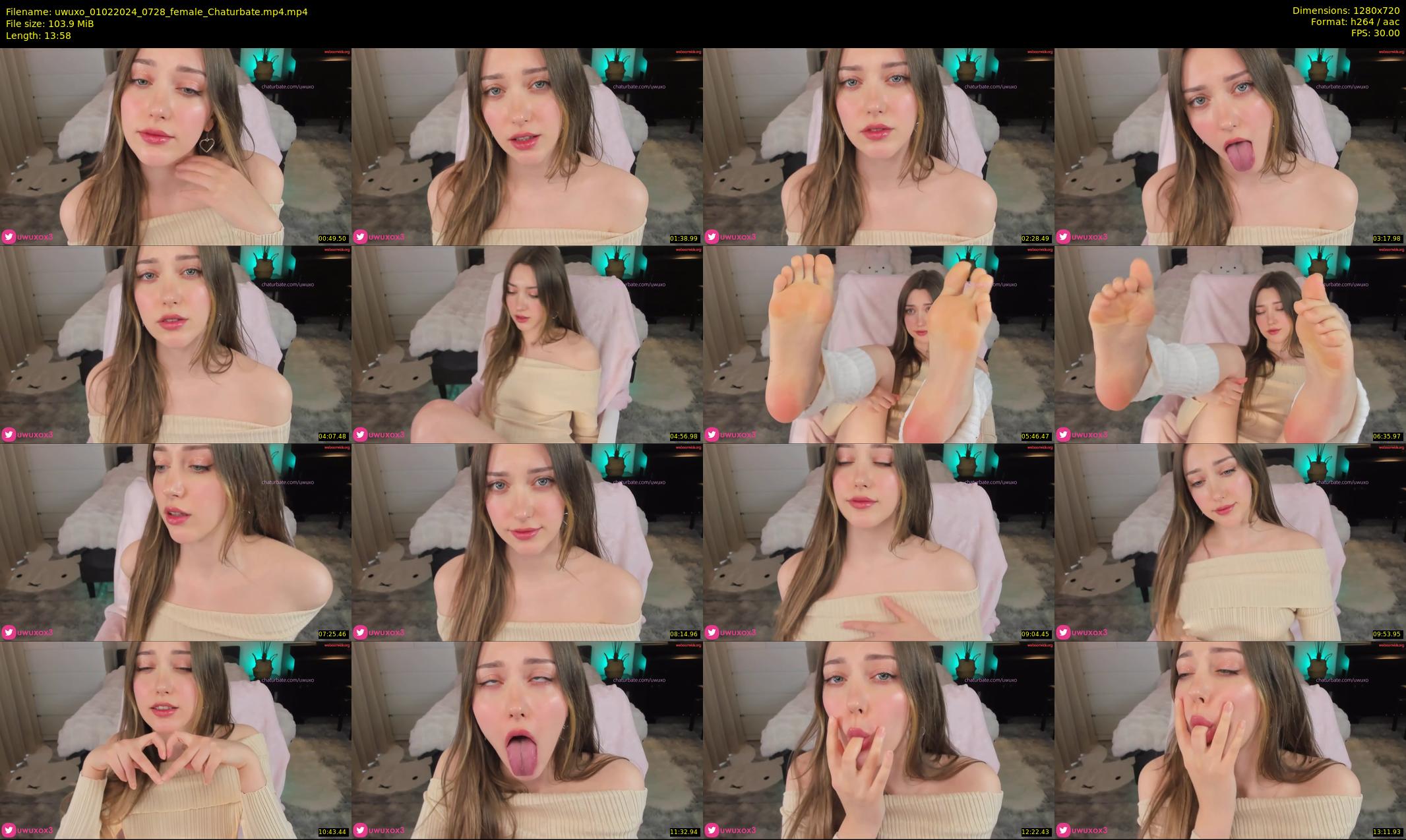 uwuxo — 14 minute Chaturbate female cam show recording, 720p, Feb 1, 2024