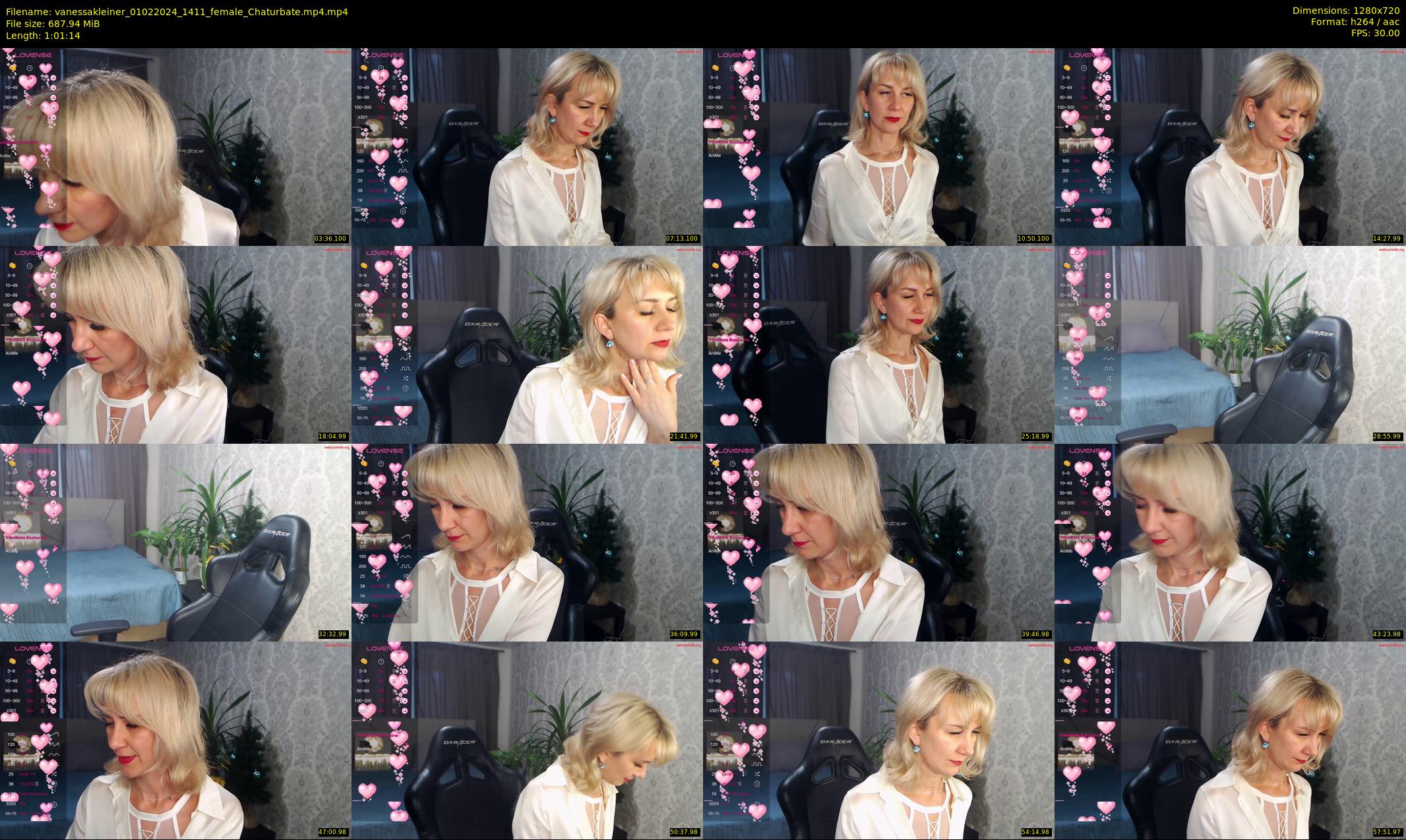 vanessakleiner — 62 minute Chaturbate female cam show recording, 720p, Feb 1, 2024