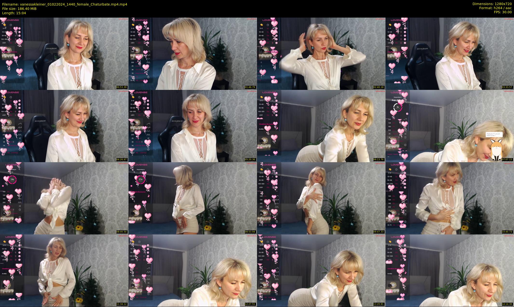 vanessakleiner — 16 minute Chaturbate female cam show recording, 720p, Feb 1, 2024